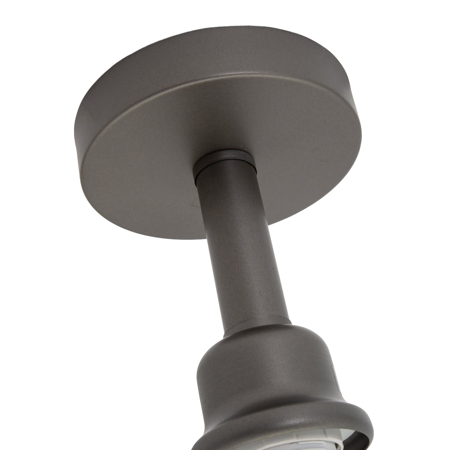 Contemporary Designer Short Semi Flush Pearl Grey Ceiling Rose Light Image 5