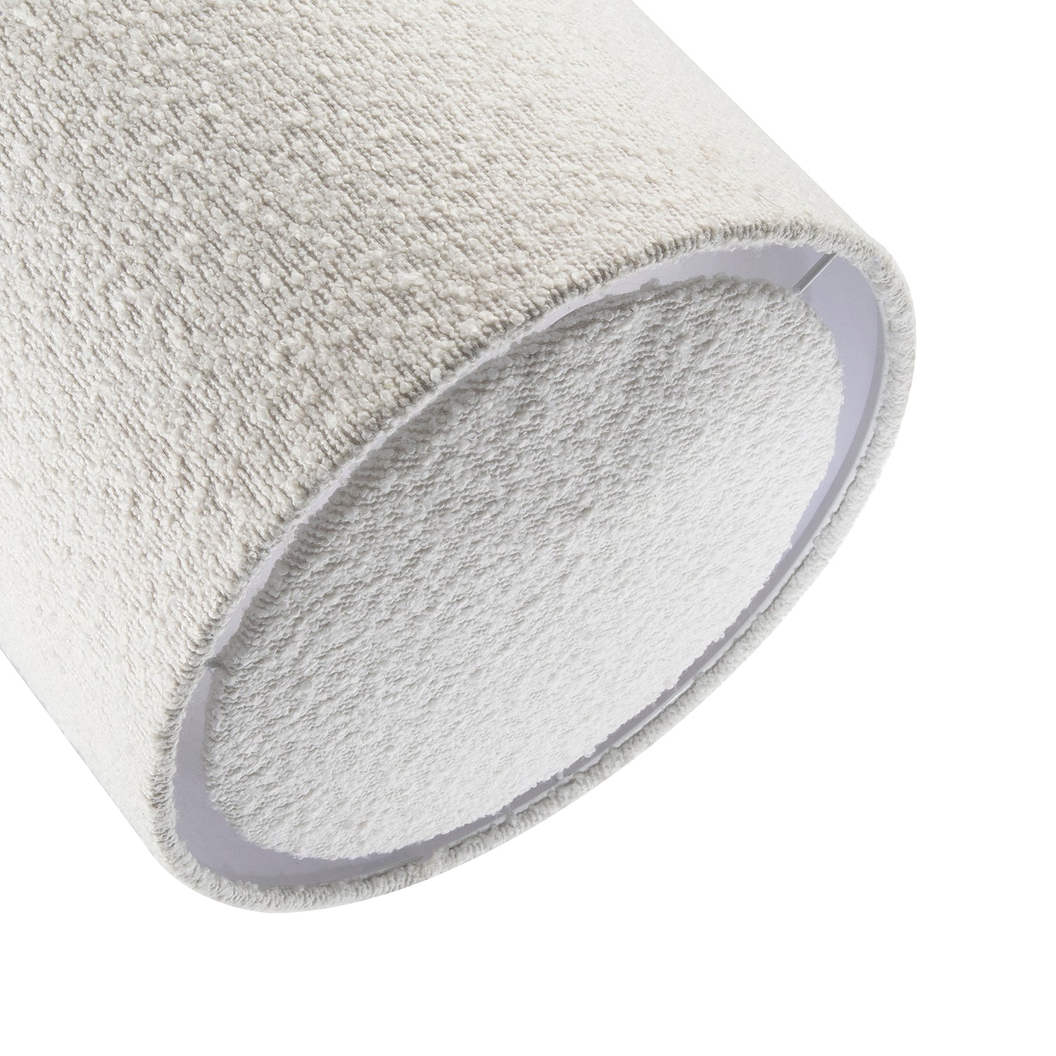 Luxuriously Textured Boucle Lamb Wool Fabric Pendant Lighting Shade Image 5