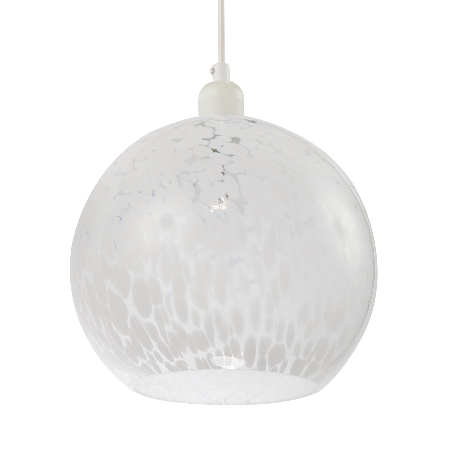 Modern Opal White Snowflake 25cm Glass Pendant Ceiling Lighting Shade Image 4