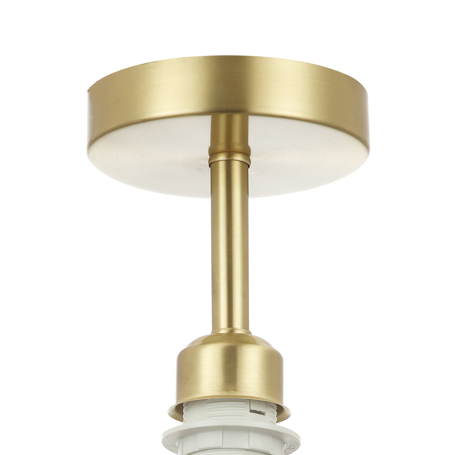 Satin Brass Gold Plated Ceiling Light Fitting for Industrial Style Light Bulbs Image 2