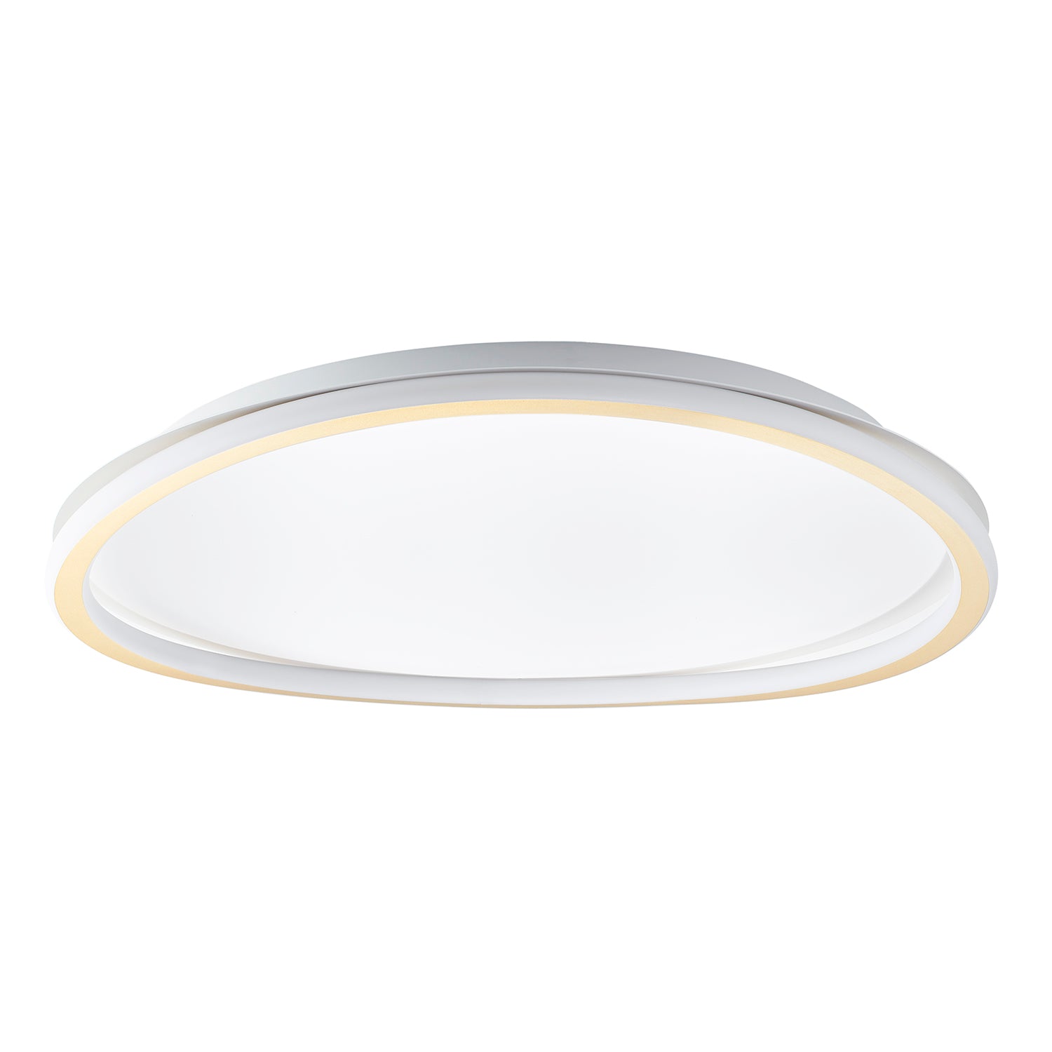 Modern Designer Satin Gold Plated LED Ceiling Light with Inner Opal Diffuser Image 1