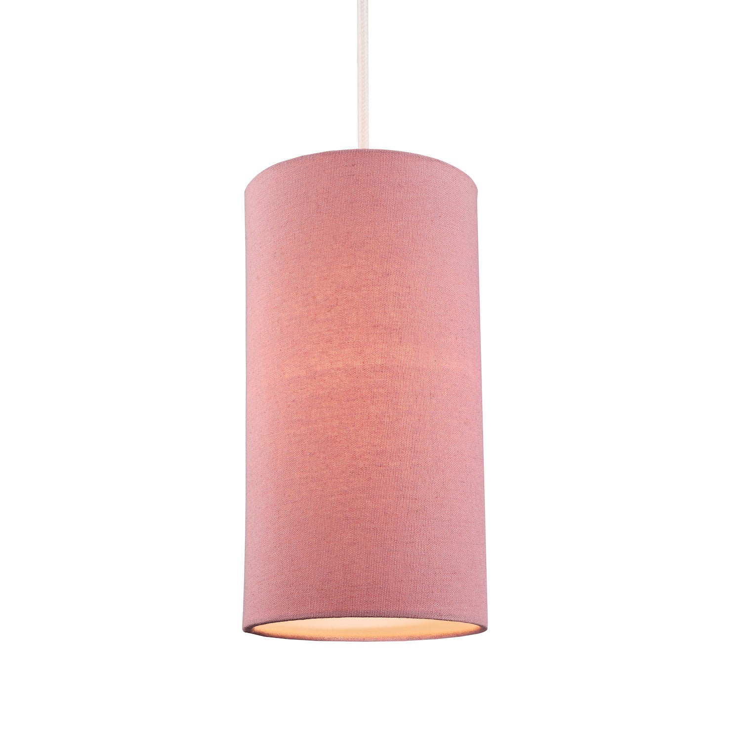 Contemporary and Stylish Blush Pink Linen Fabric Tall Cylindrical Lampshade Image 5