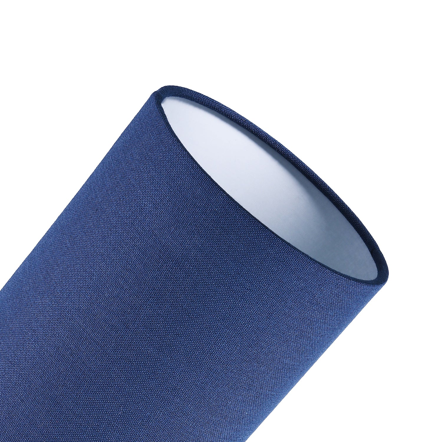 Contemporary and Stylish Midnight Blue Linen Fabric Tall Cylindrical Lampshade Image 5