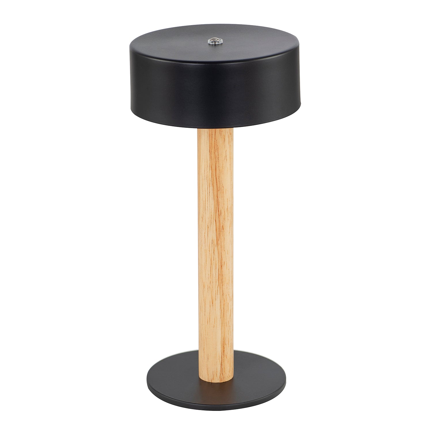 Scandinavian Look Portable Rechargeable Lamp in Black and Natural Wood Image 8