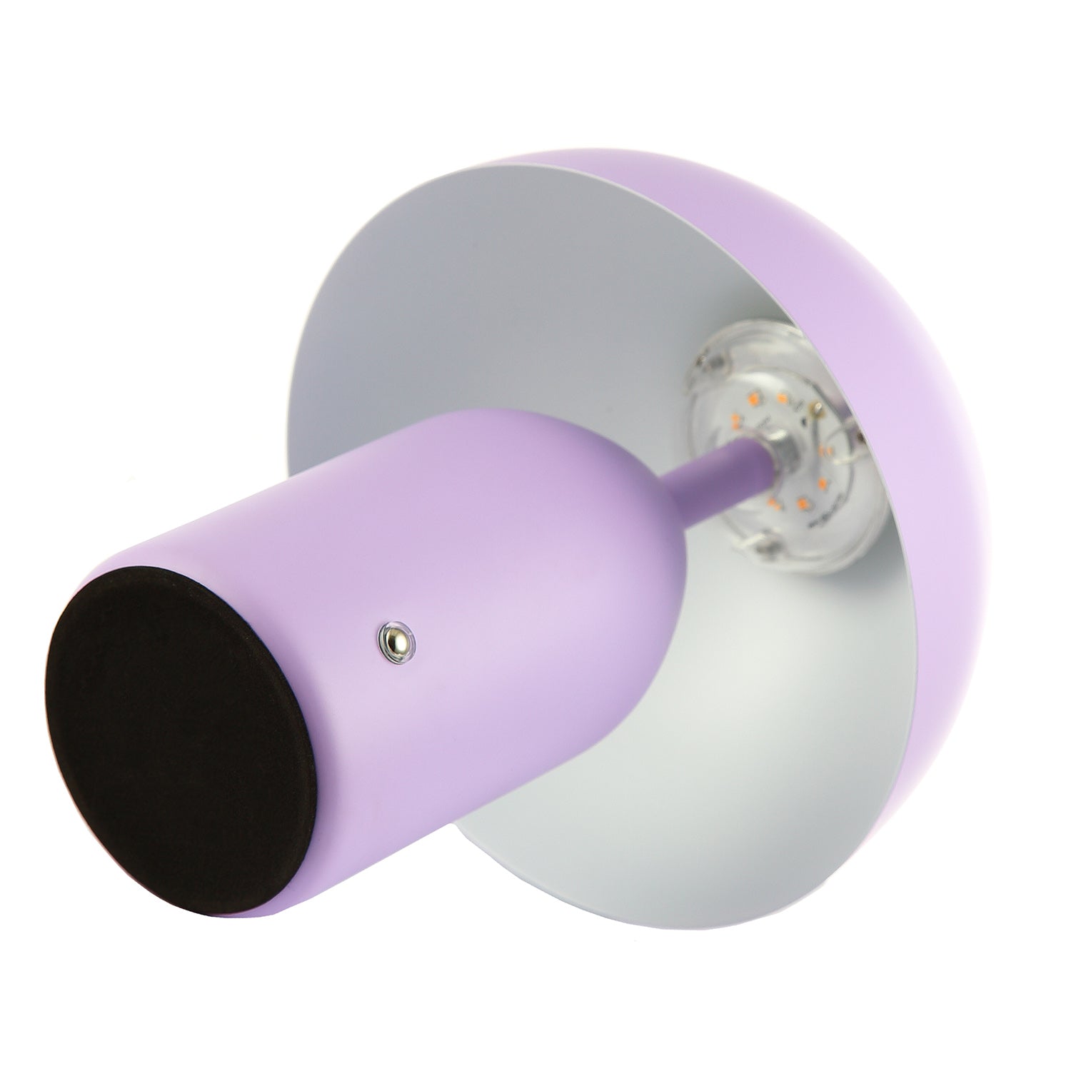 Modern Rechargeable Mushroom Table Lamp in Mat Lilac with Touch Dimmer Button Image 8