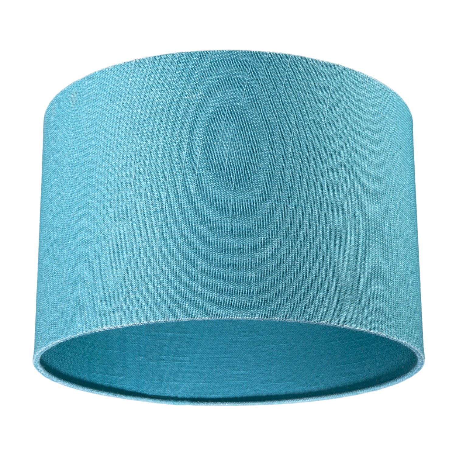 Designer Coastal Waters Teal Textured Linen Fabric Circular Lamp Shade Image 5