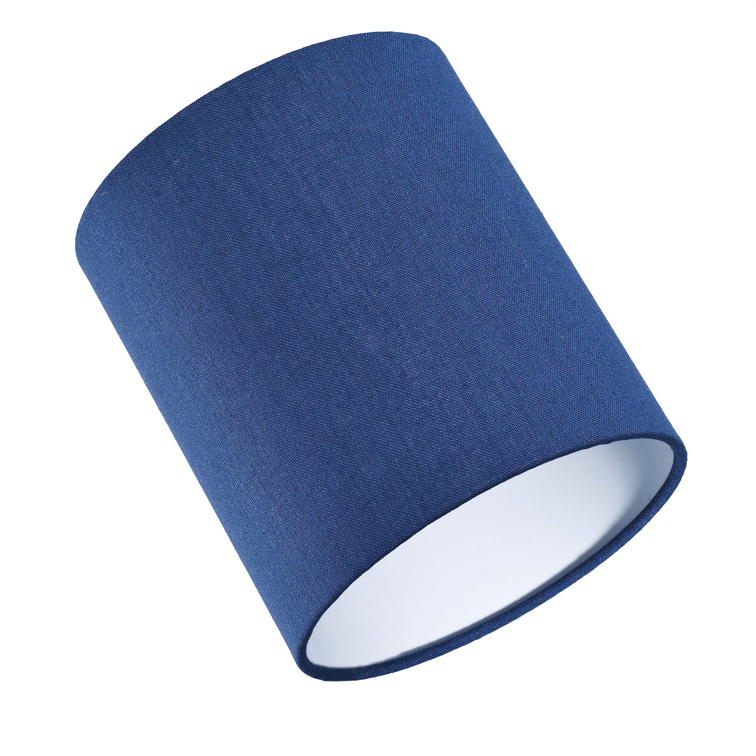 Contemporary and Elegant Midnight Blue Linen Fabric 18cm Cylinder Lamp Shade Image 4