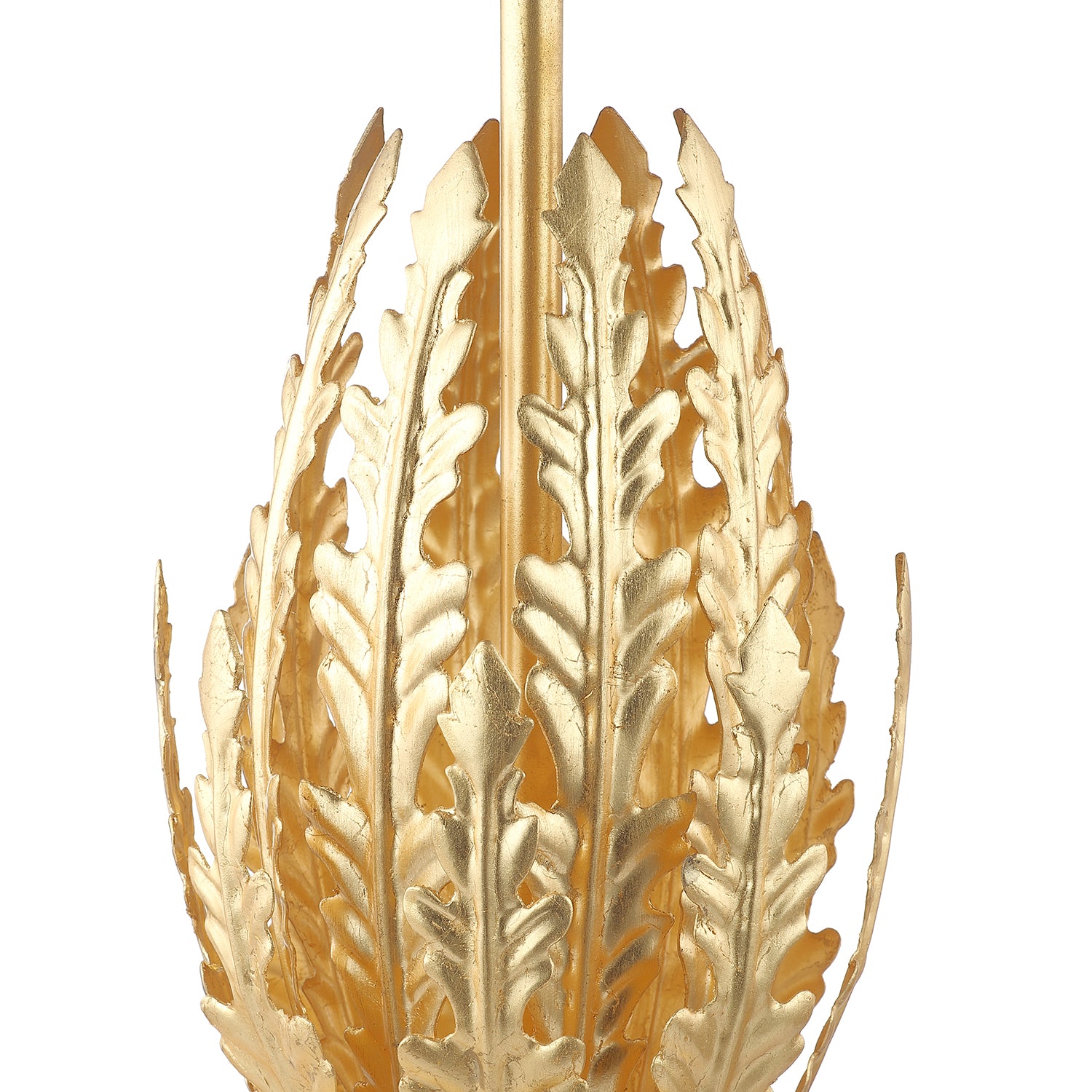 Contemporary and Unique Layered Leaf Table Lamp Base in Beautiful Gold Foil Leaf Image 3