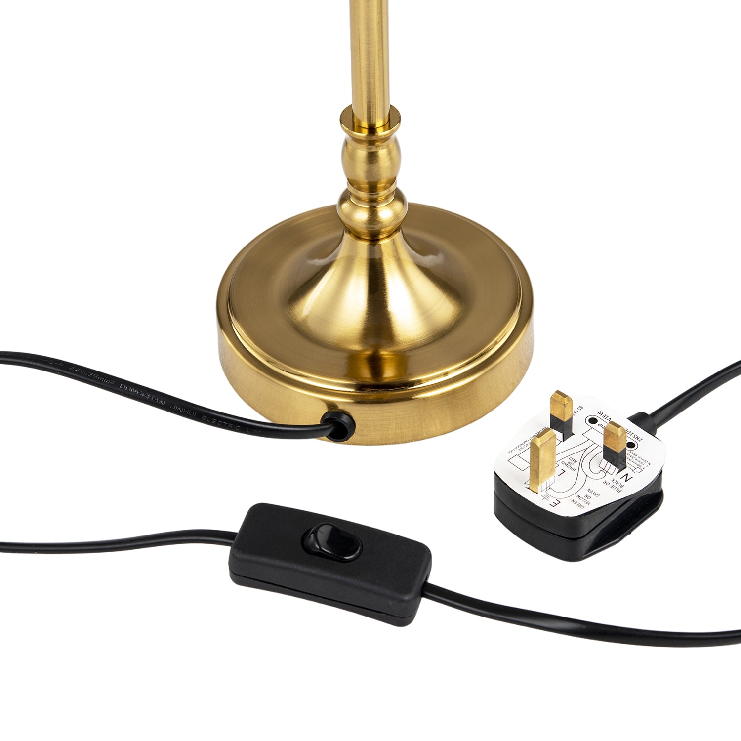 Traditional and Timeless Aged Brass Table Lamp with Unique Metal Shade Image 4