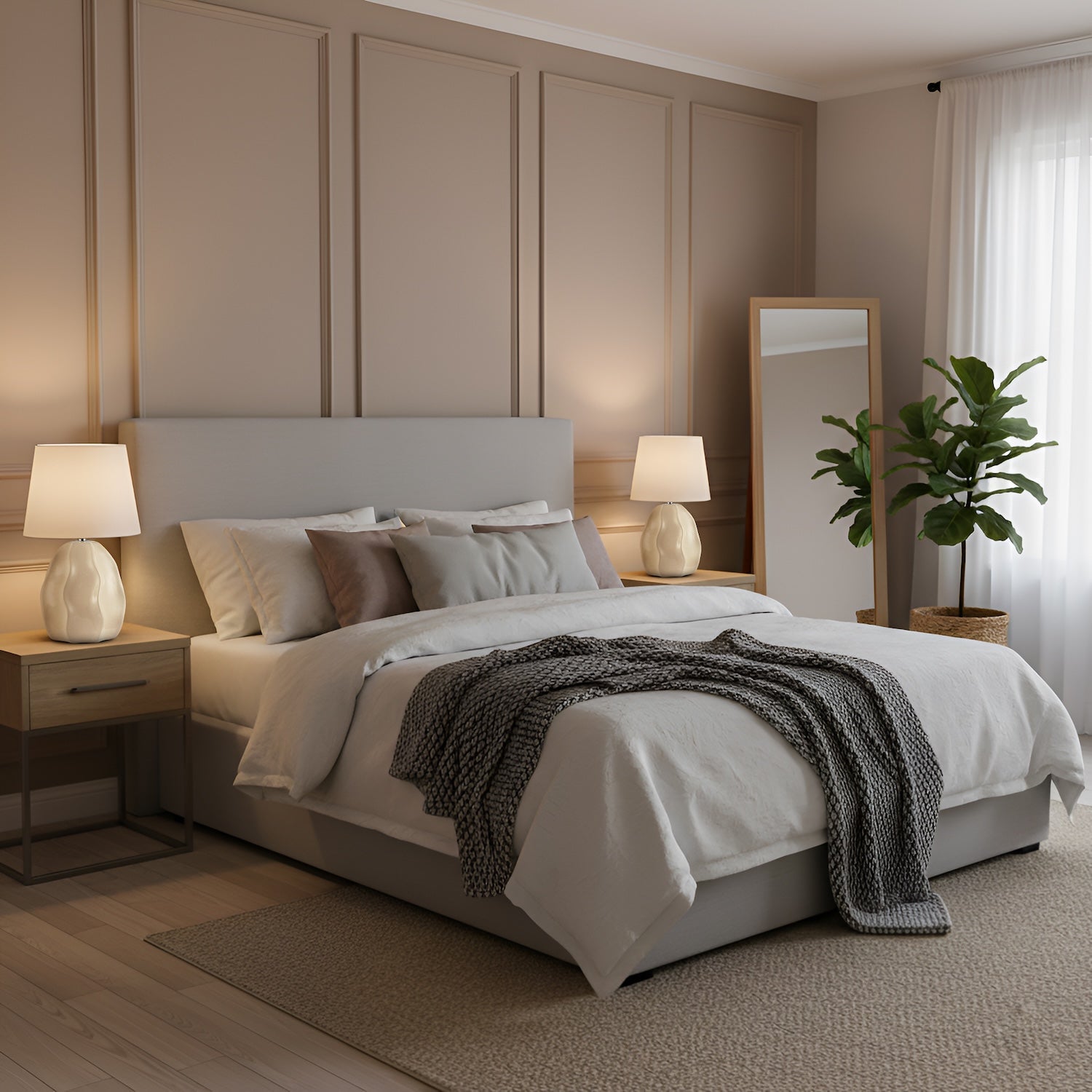 Cream Gloss Ceramic Ripple Effect Table Lamp Base with Crackle Design Image 6