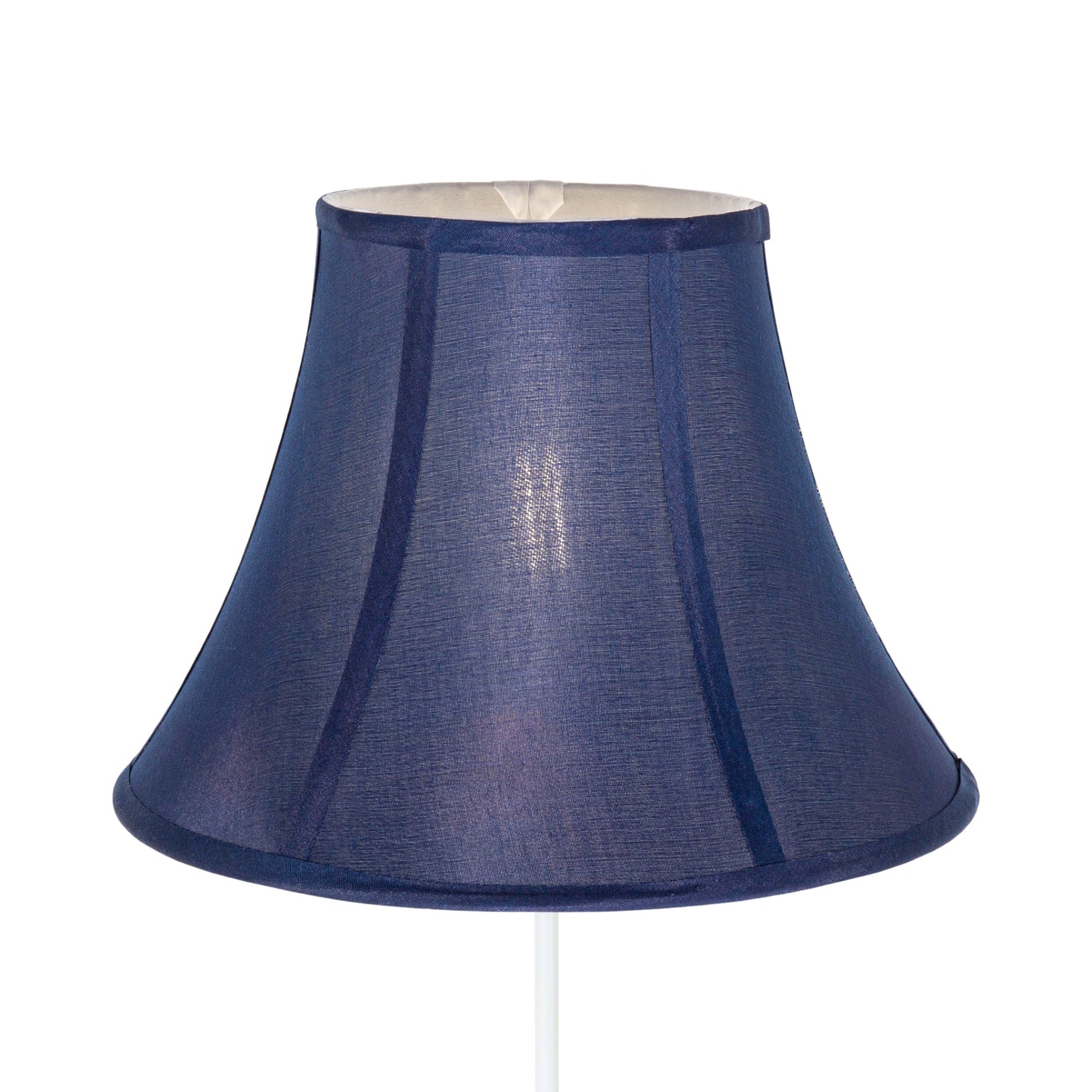 Traditional Empire Shaped 12 Inch Lamp Shade in Rich Silky Navy Cotton Fabric Image 2