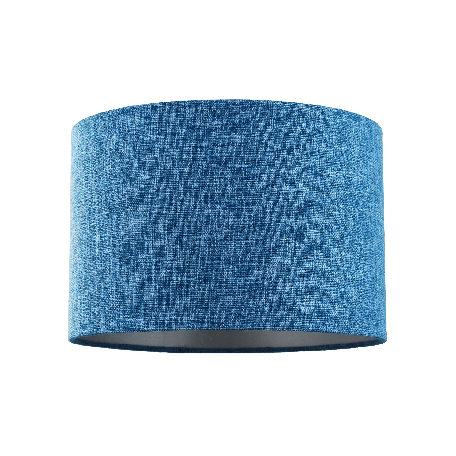 Contemporary and Sleek 12 Inch Midnight Blue Linen Drum Lamp Shade 60w Maximum Image 1