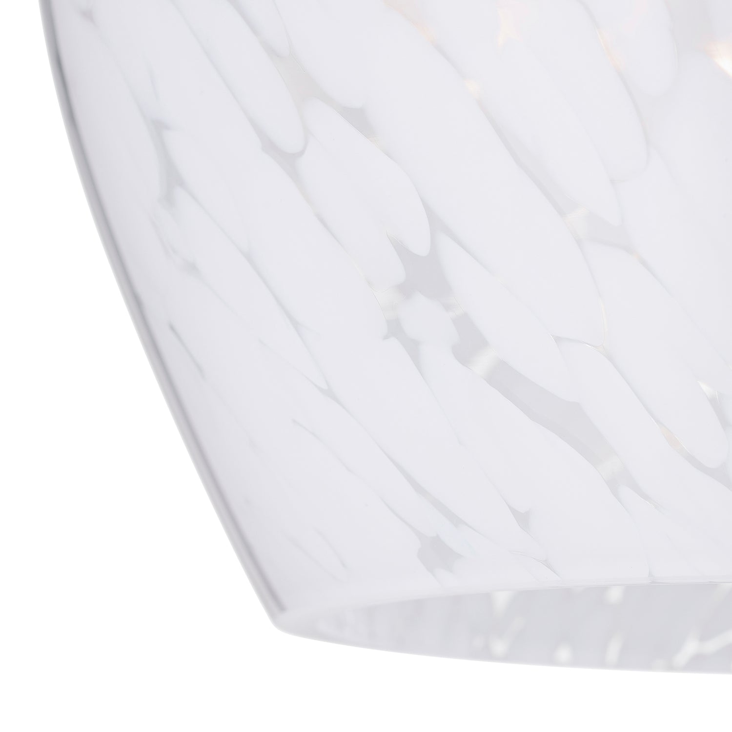 Contemporary Designer Opal White Snowflake Glass Pendant Ceiling Lighting Shade Image 3