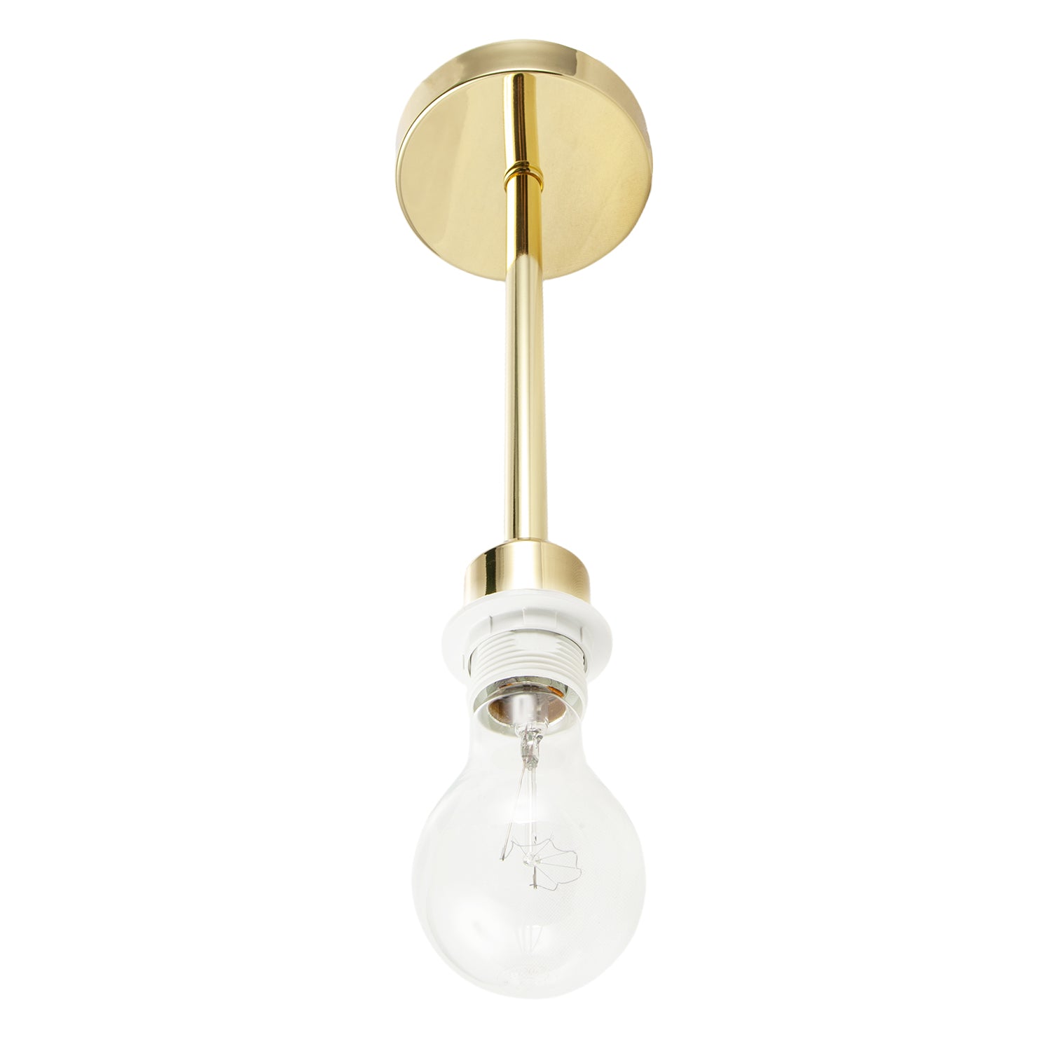 Classic Polished Brass Ceiling Light Fixture to Showcase Lamp Shades Image 3