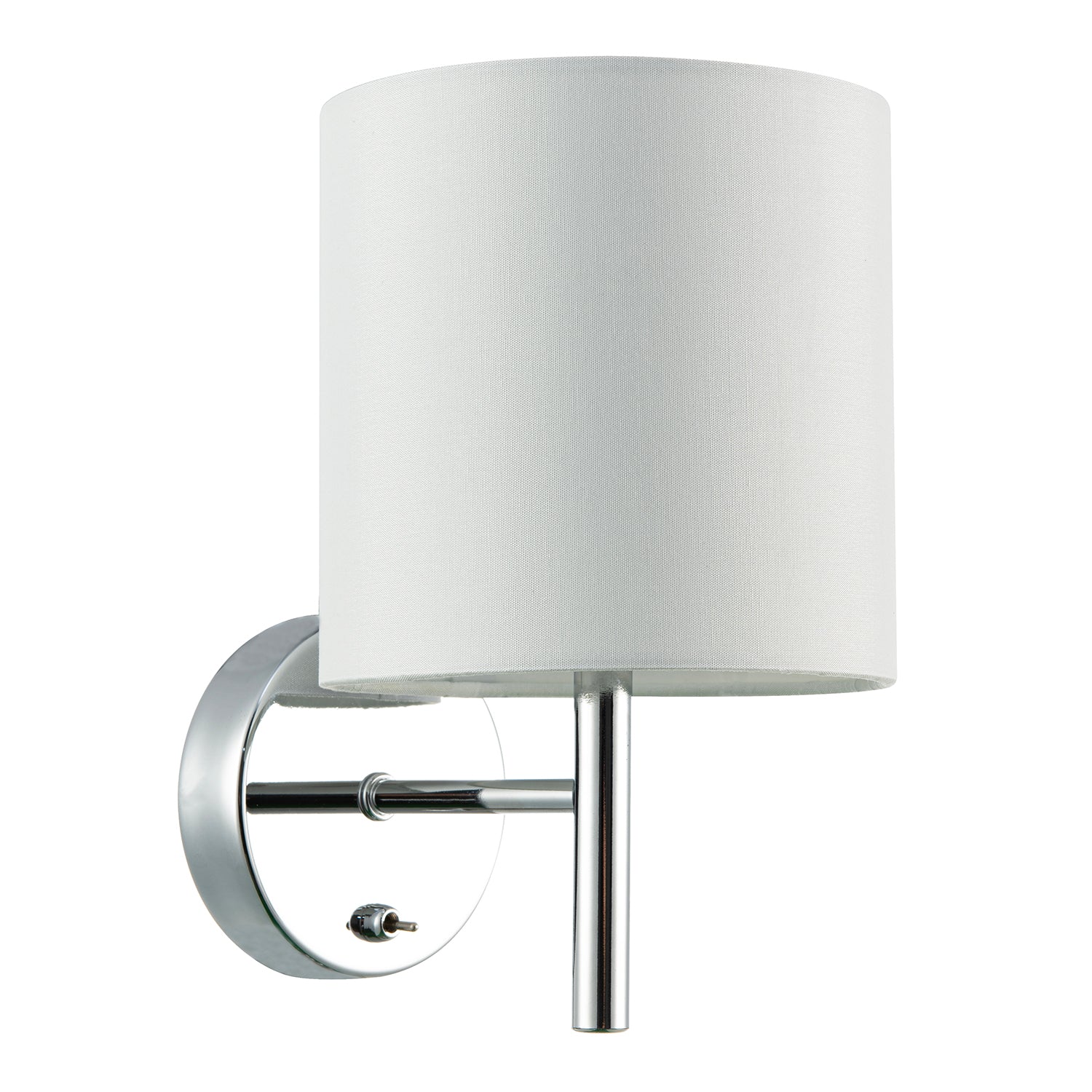 Contemporary Bedside Wall Lamp in Chrome with Toggle Switch and Shade Image 4