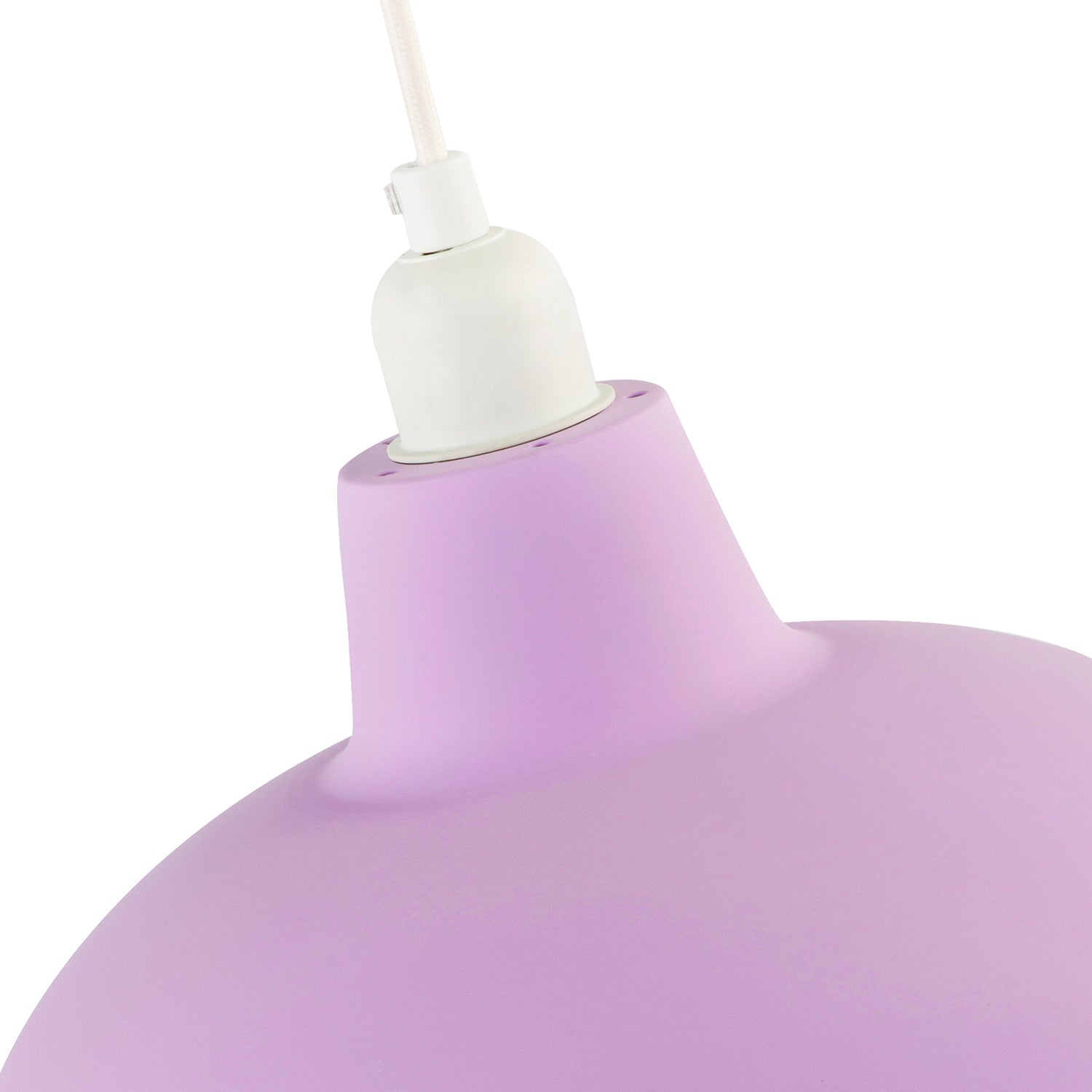 Industrial Retro Designed Matte Lilac Curved Metal Pendant Light Shade Image 3