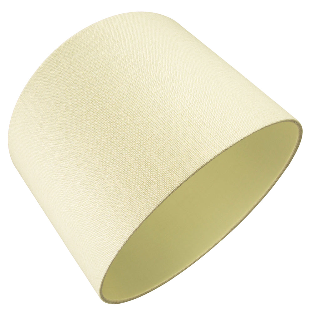 Contemporary and Sleek Cream Linen 16" Lamp Shade with Cotton Inner Lining Image 7