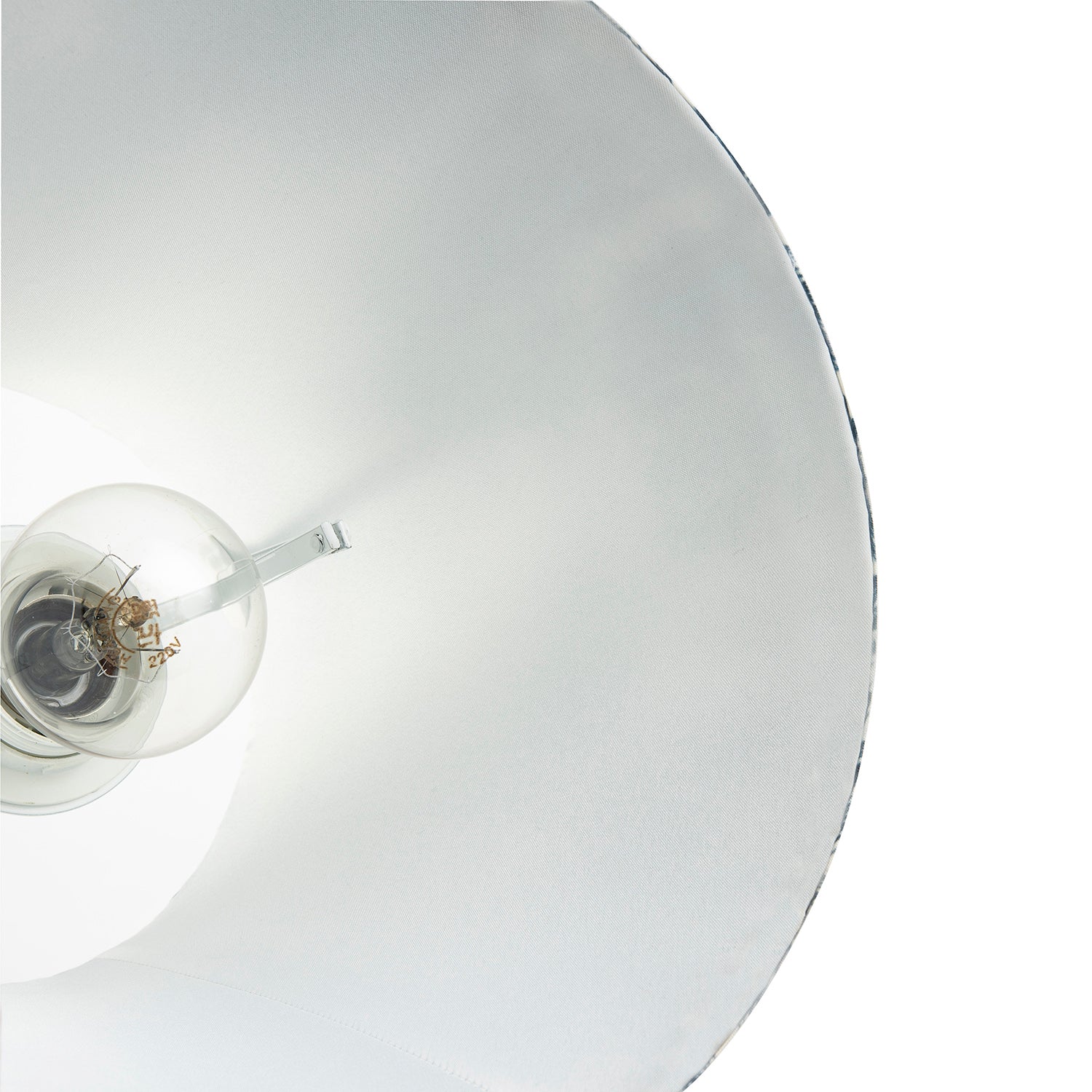 Traditional Floral Tapered Lamp Shade in Navy Midnight Blue and White Image 4