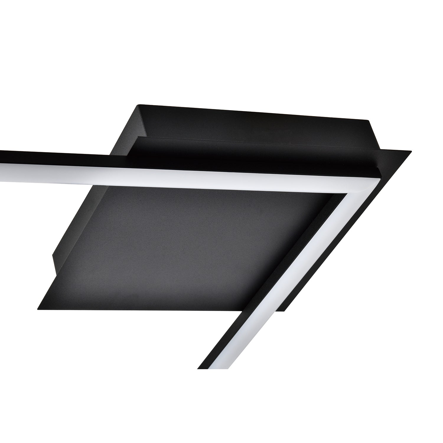 Modern Designer Thin Profile Strip LED Ceiling Lighting Fitting in Matt Black Image 3