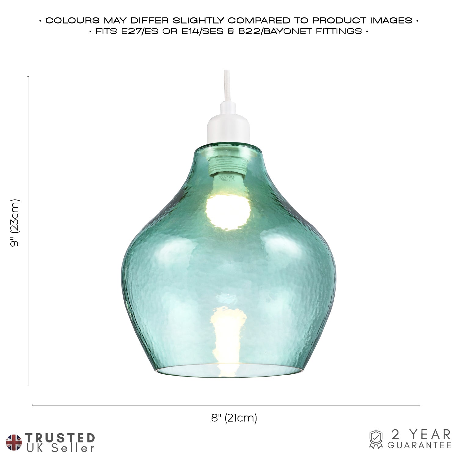 Modern Designer Emerald Light Green Circular Dimpled Glass Pendant Light Shade Image 5