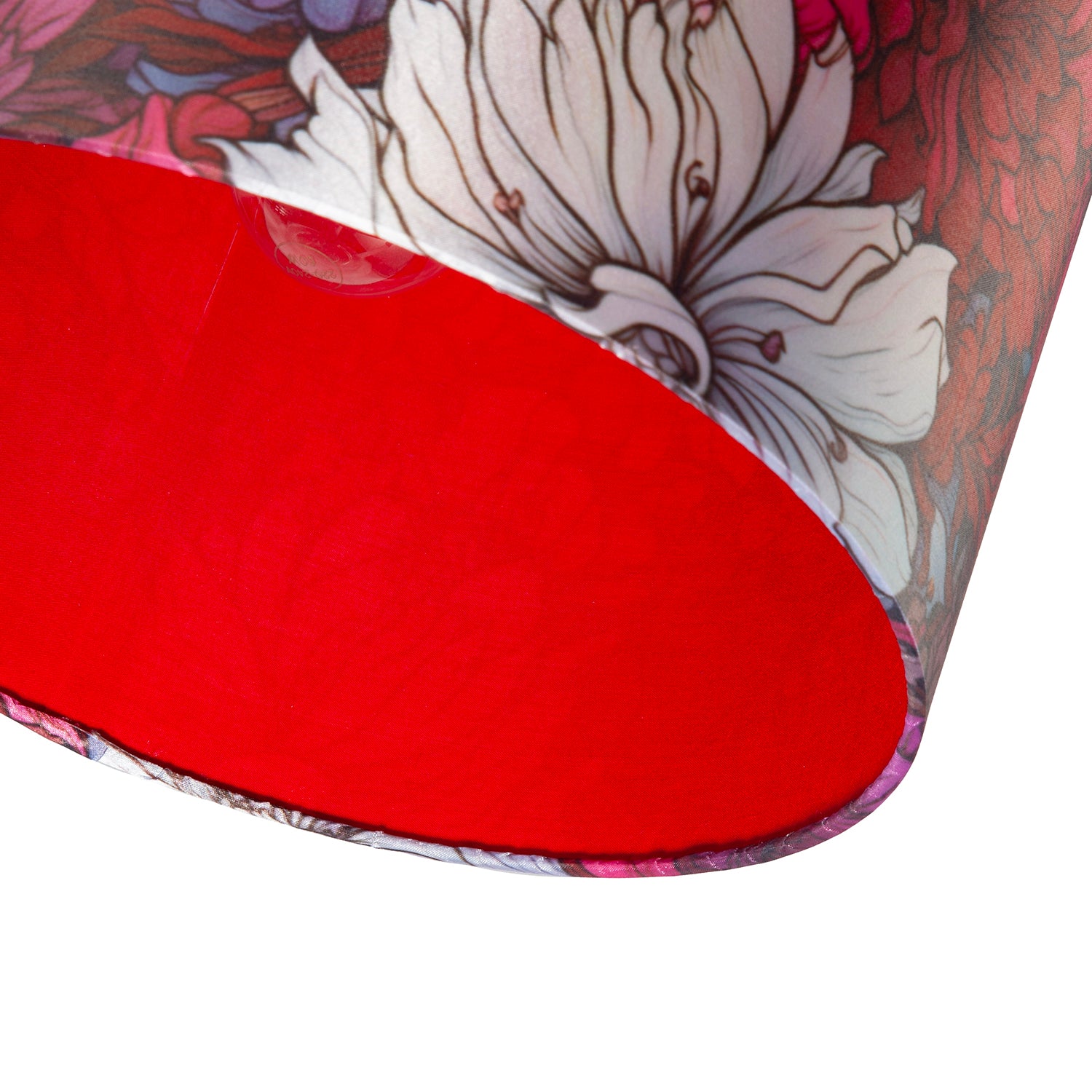 Classic Red Lilac and Pink Chrysanthemum Japanese Style Lamp Shade Image 3