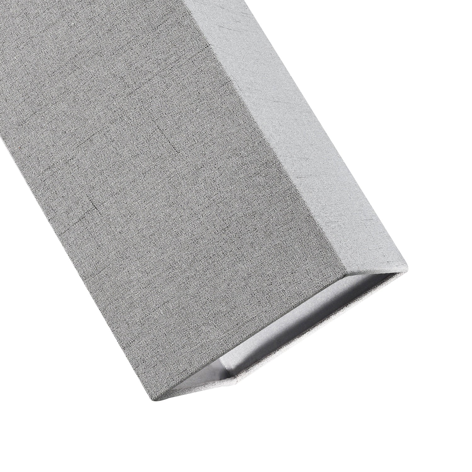 Modern and Stylish Stitched Effect Grey Linen Fabric Rectangular 25cm Lampshade Image 5