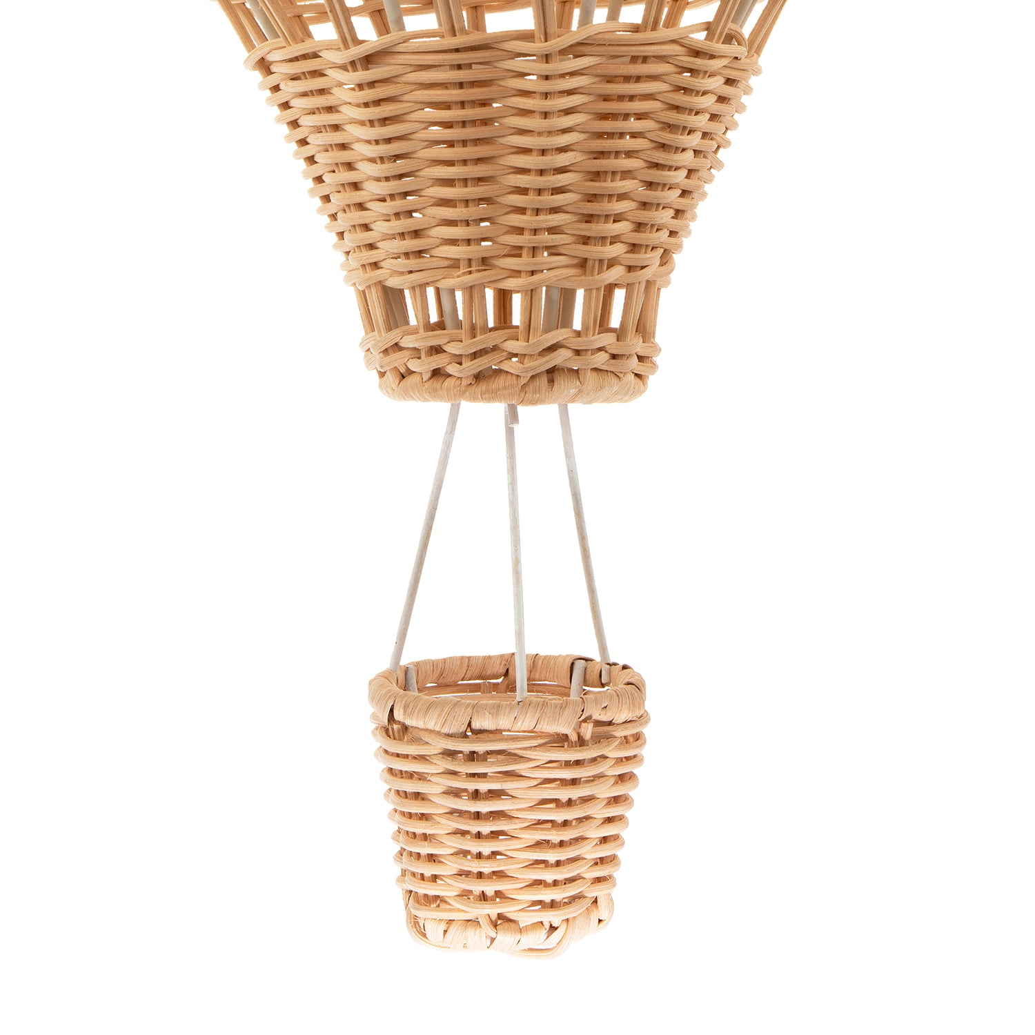 Quirky Hot Air Balloon Natural Rattan Easy Fit Pendant Lighting Shade Image 3