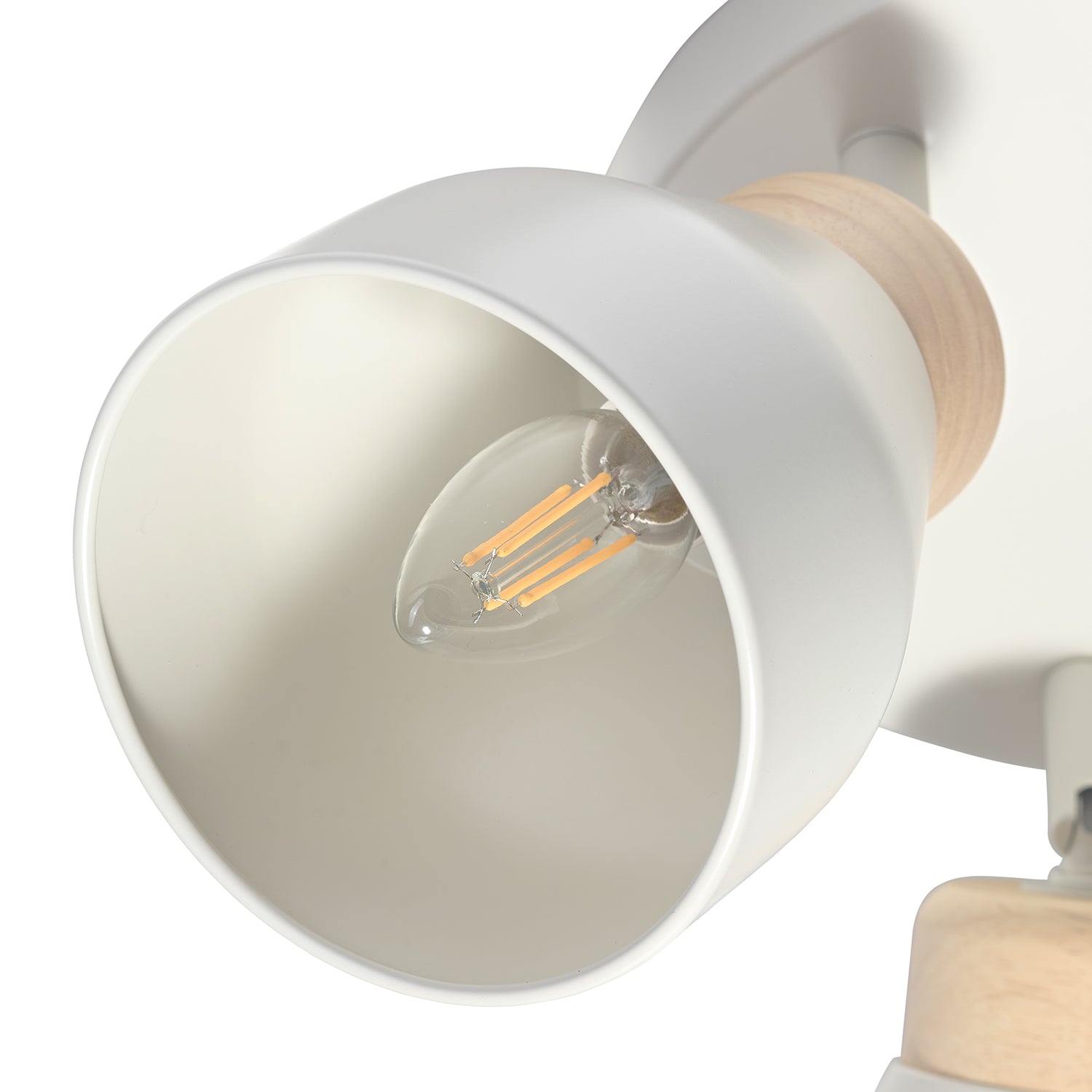 Contemporary Scandinavian Designed Triple Spot Ceiling Light in Muted Dove Grey Image 3