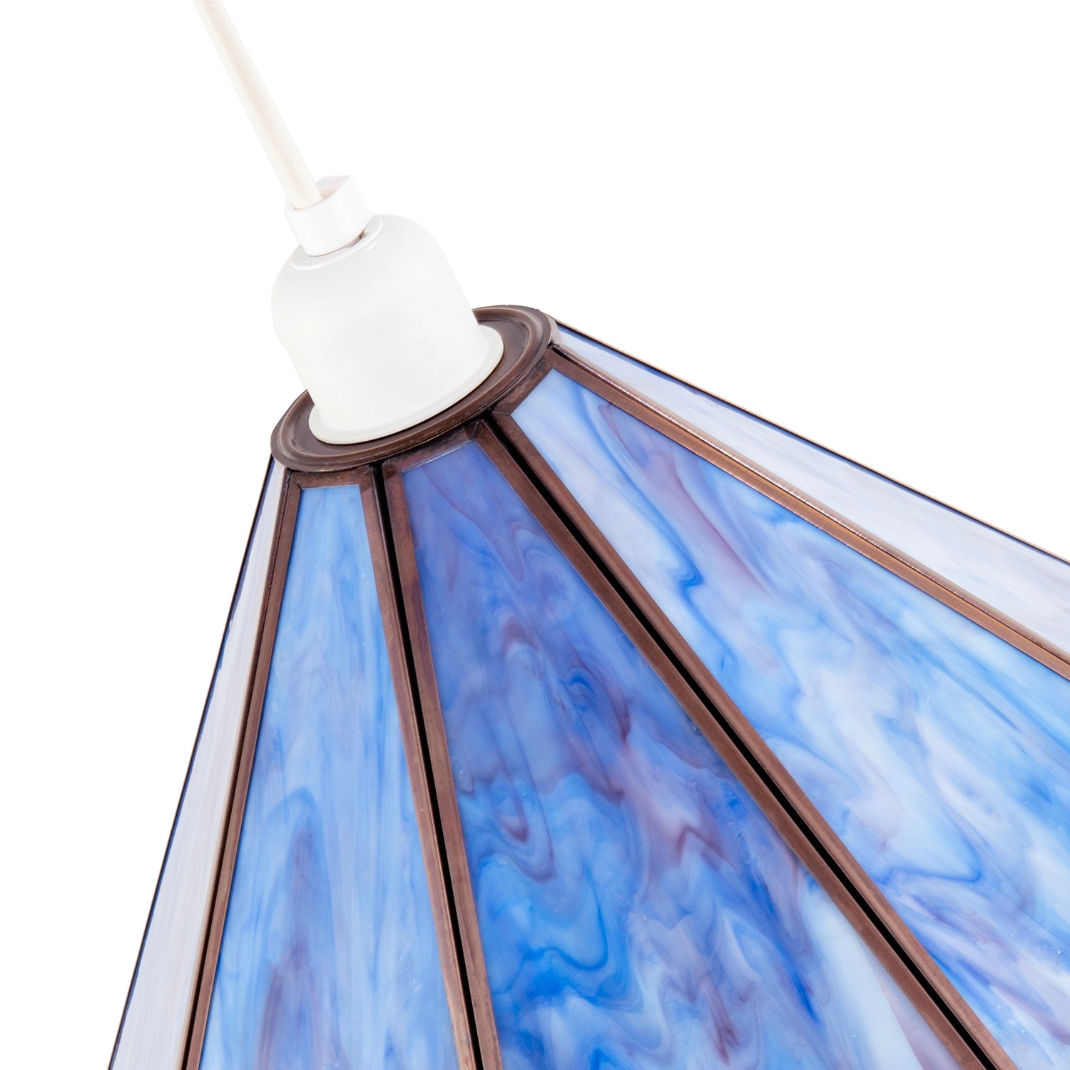 Classic Lavender Purple Tiffany Glass Easy Fit Pendant Lighting Shade Image 3