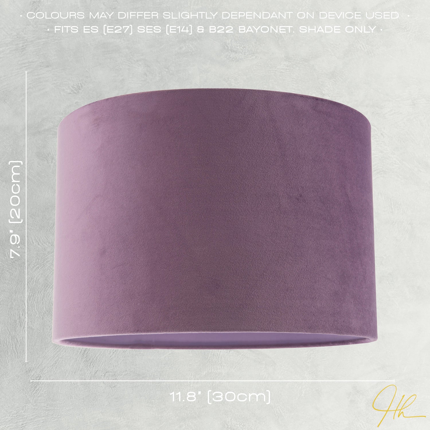 Soft Velvet Dark Lilac Fabric Round Lamp Shade for Table or Pendant Image 5