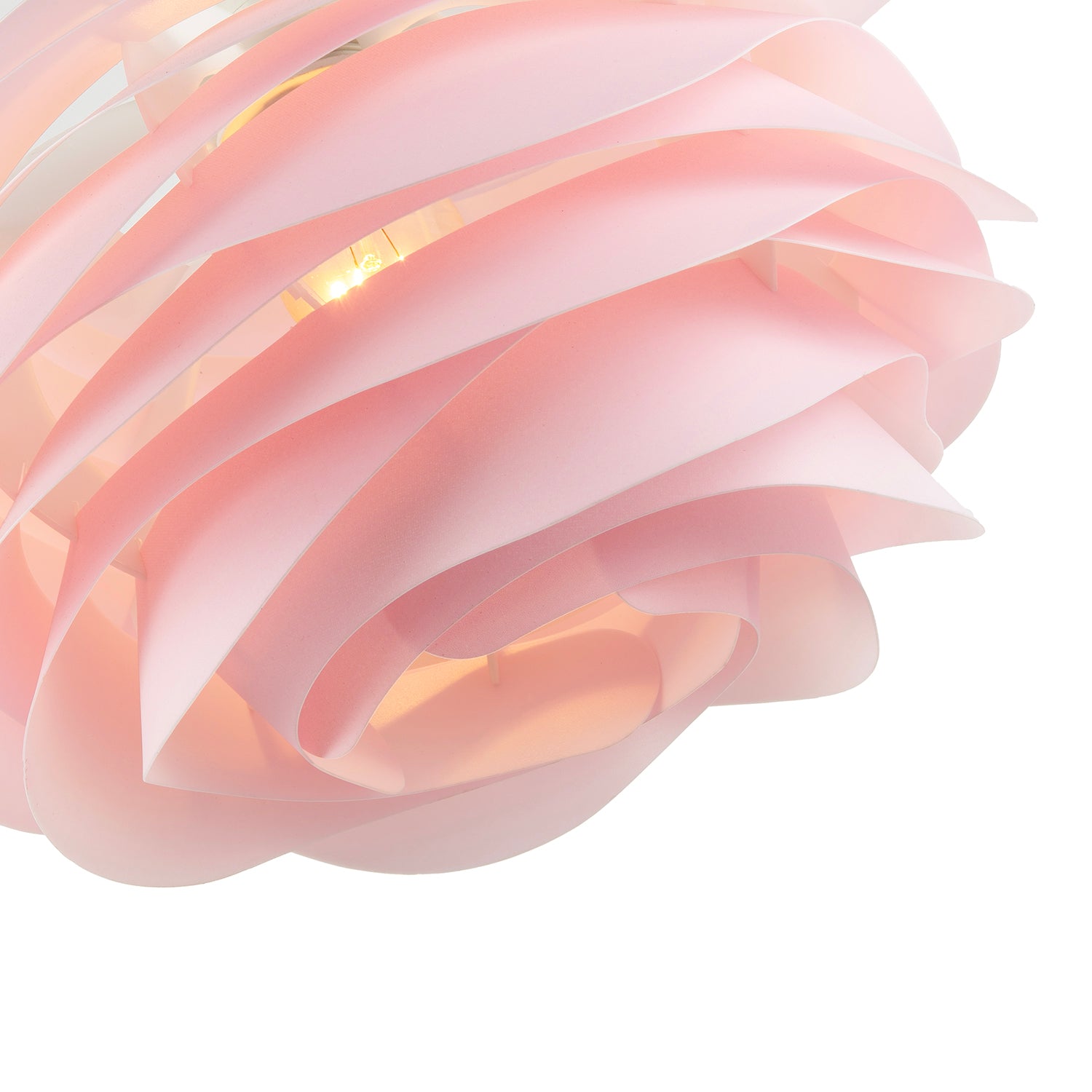 Modern Pink Wavy Rippled Pendant Ceiling Light Shade for Bedroom etc Image 5