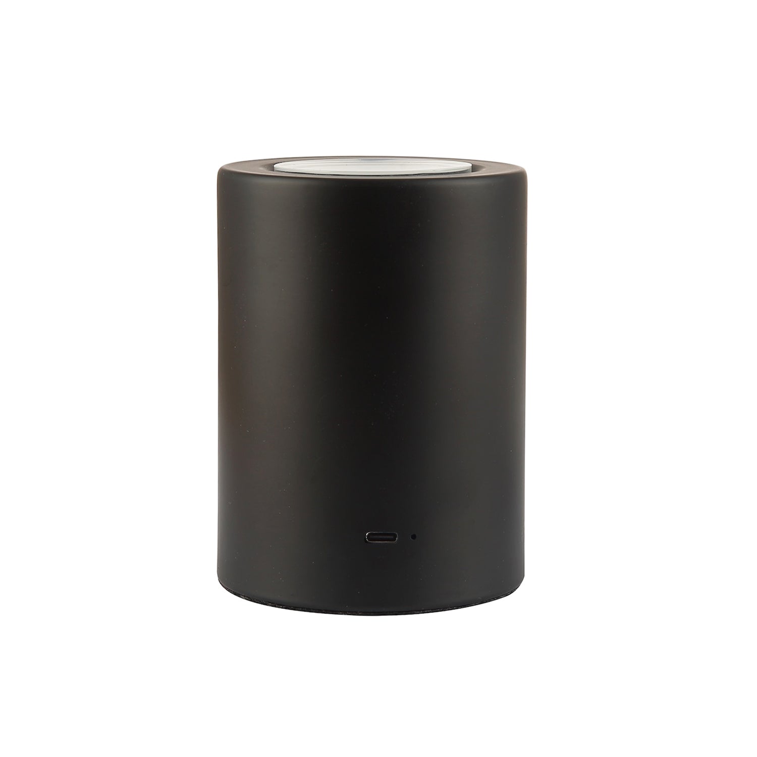 Modern Rechargeable Can-Style Table Lamp in Matte Black with Touch Dimmer Button Image 2