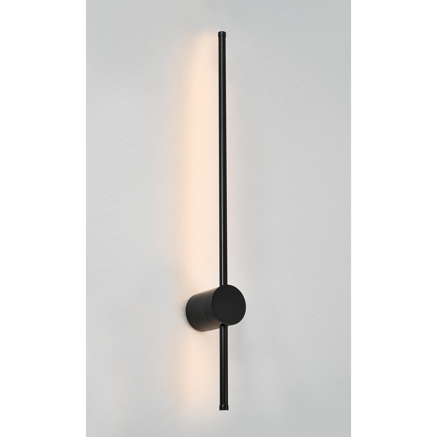 Modern and Sleek Stick Style Ambient LED Wall Light Fitting in Matt Black Sand Image 2