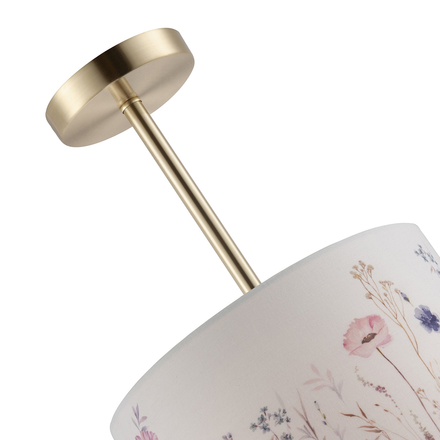 Classic Satin Gold Ceiling Light Fixture to Showcase Lamp Shades Image 2
