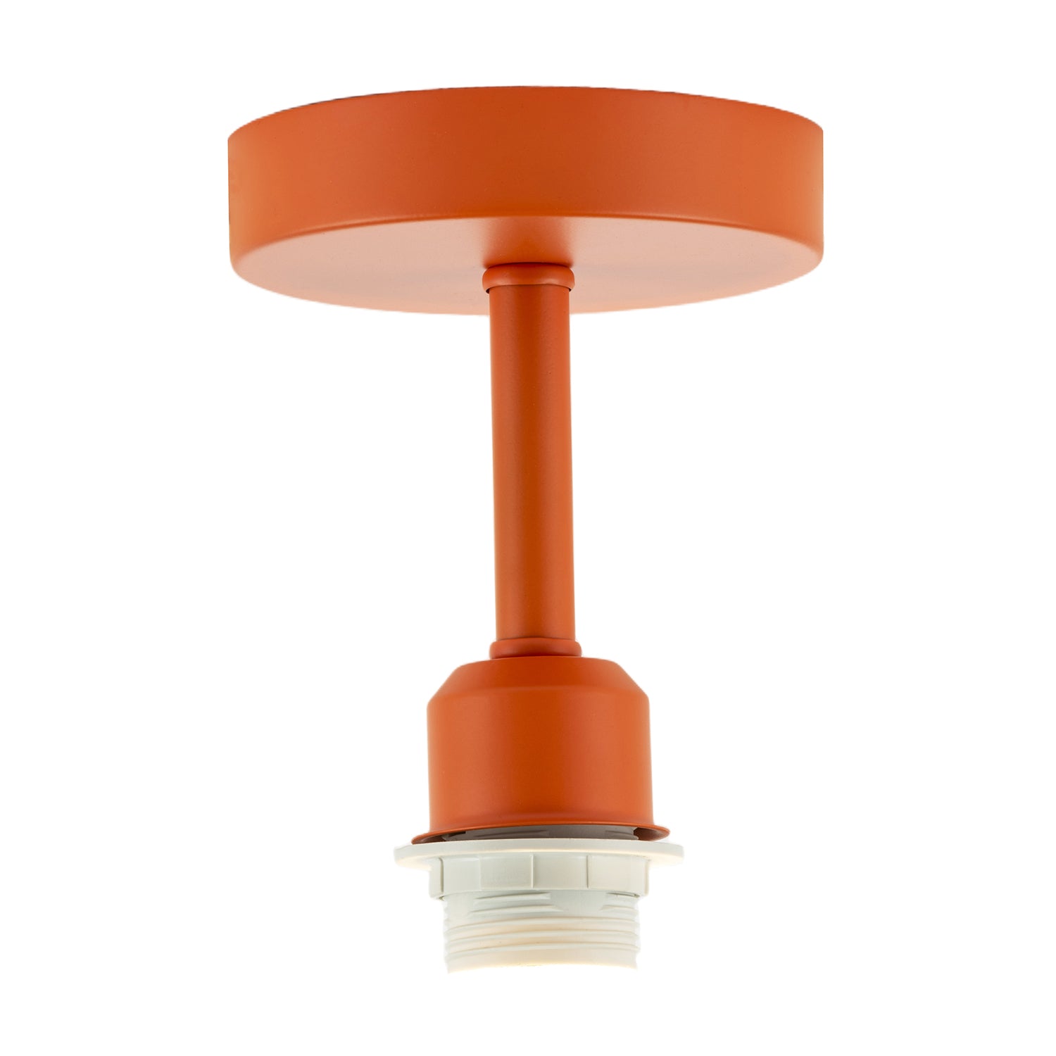 Traditional Matte Orange Ceiling Light Fitting to Hold Lamp Shades Image 1