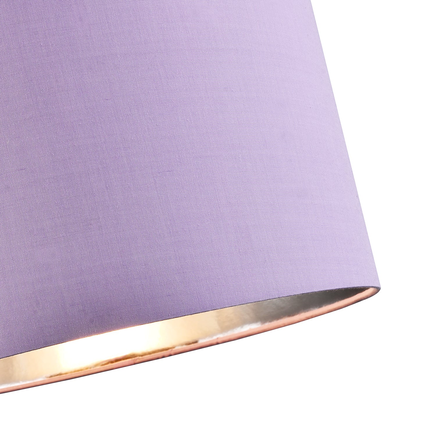 Contemporary Lilac Cotton 10" Table/Pendant Lampshade with Shiny Silver Inner Image 5