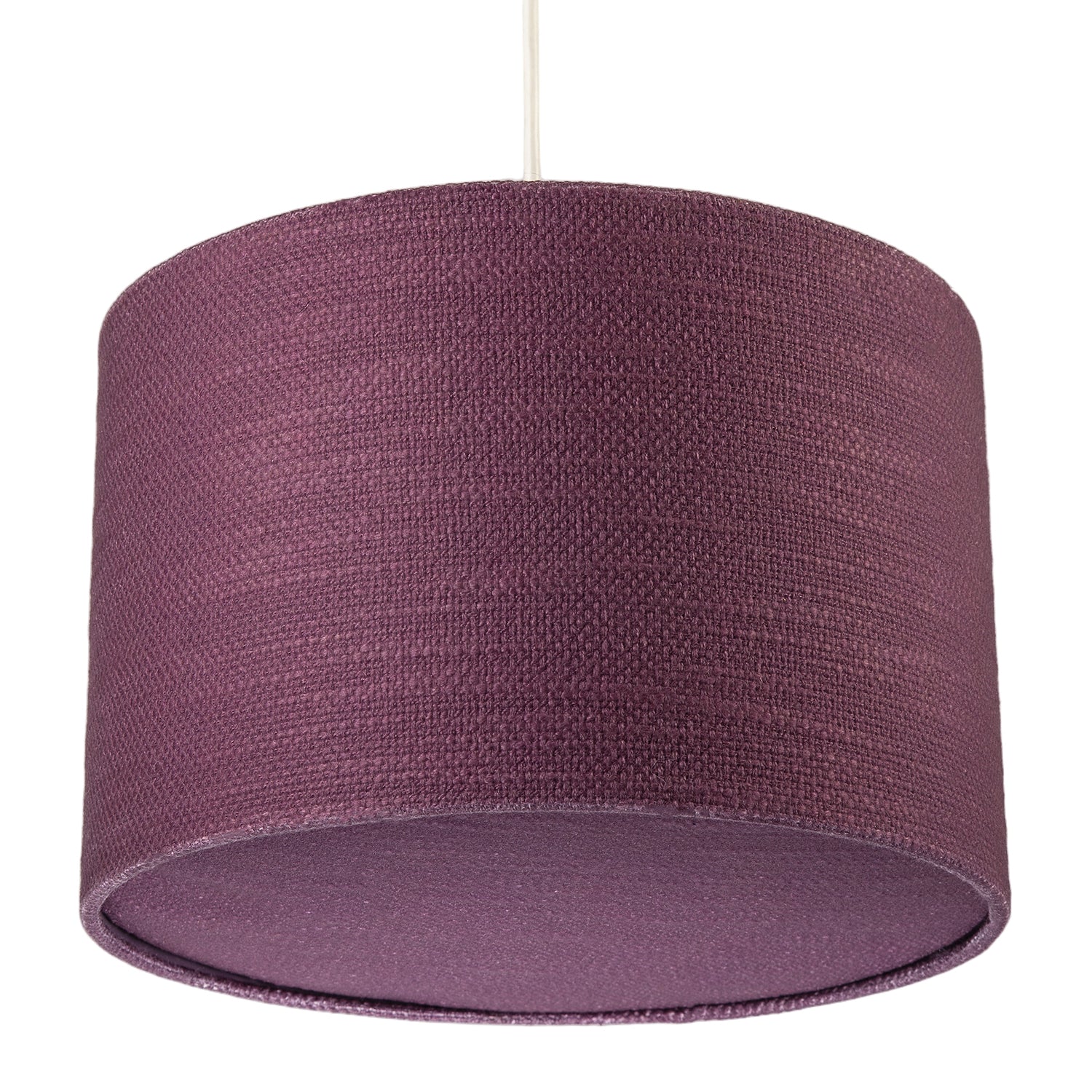 Tawny Port Burgundy Textured Linen Pendant Light Shade with Diffuser Image 4