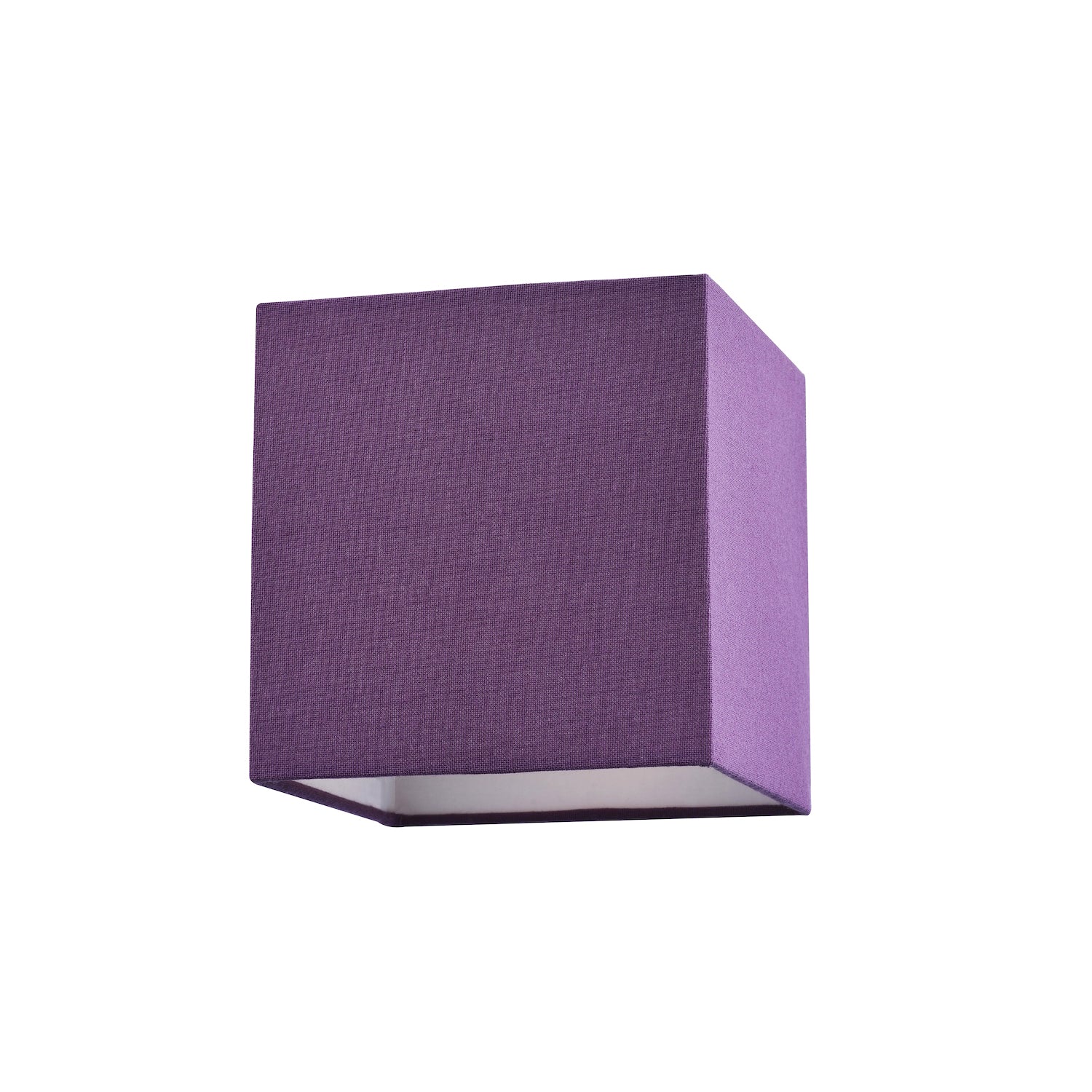 Contemporary and Stylish Vivid Purple Linen Fabric Square 16cm Lamp Shade Image 1