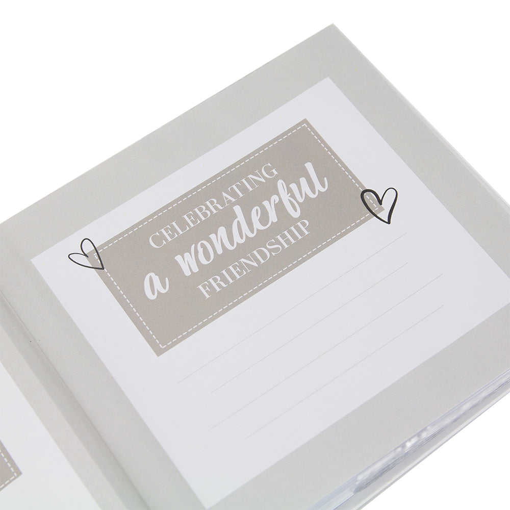 Modern Friends Forever Photo Album with Gold Foil Text - Holds 80 4x6 Pictures Image 2