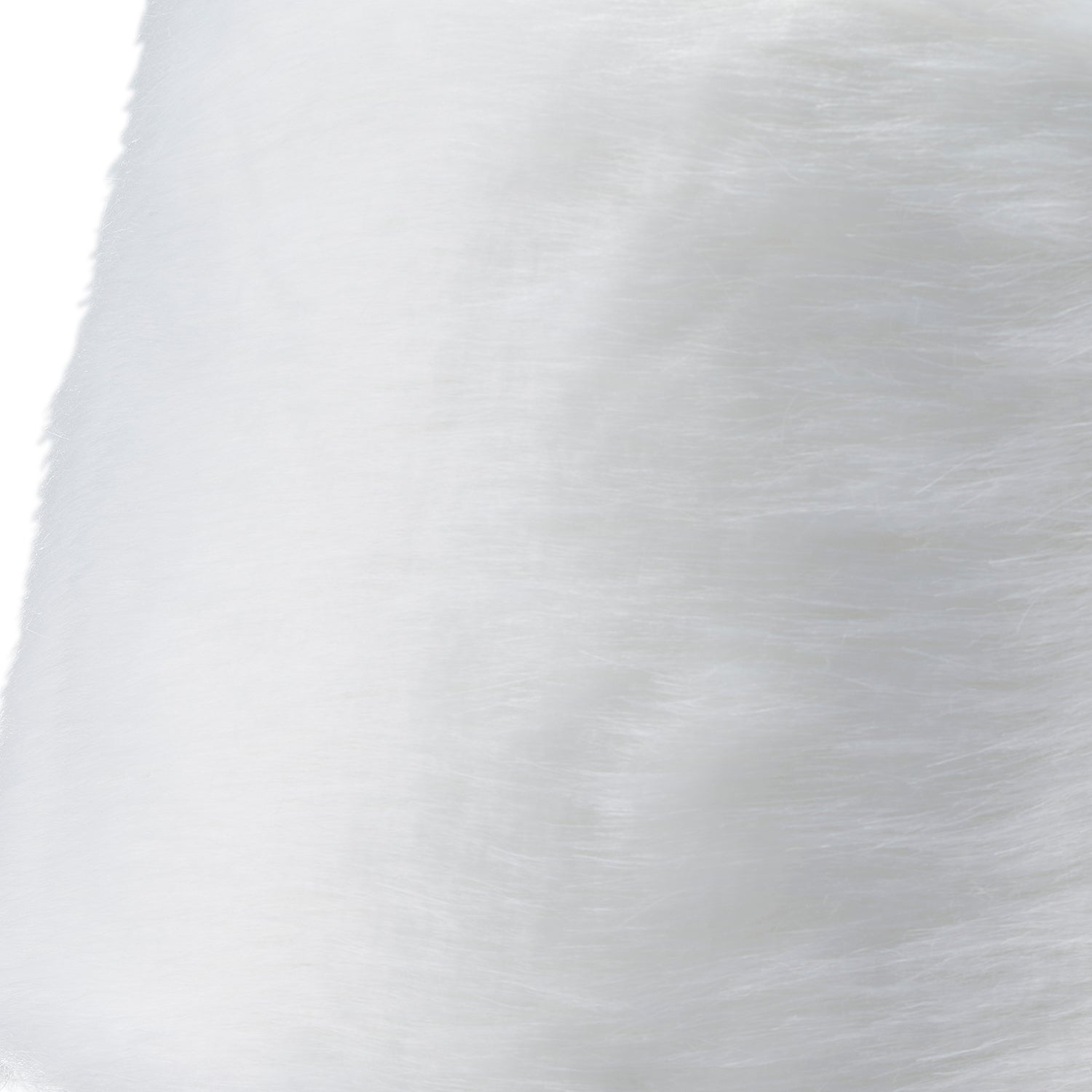 Modern White Soft and Brushable Faux Fur 10" Lamp Shade with Cotton Fabric Inner Image 3