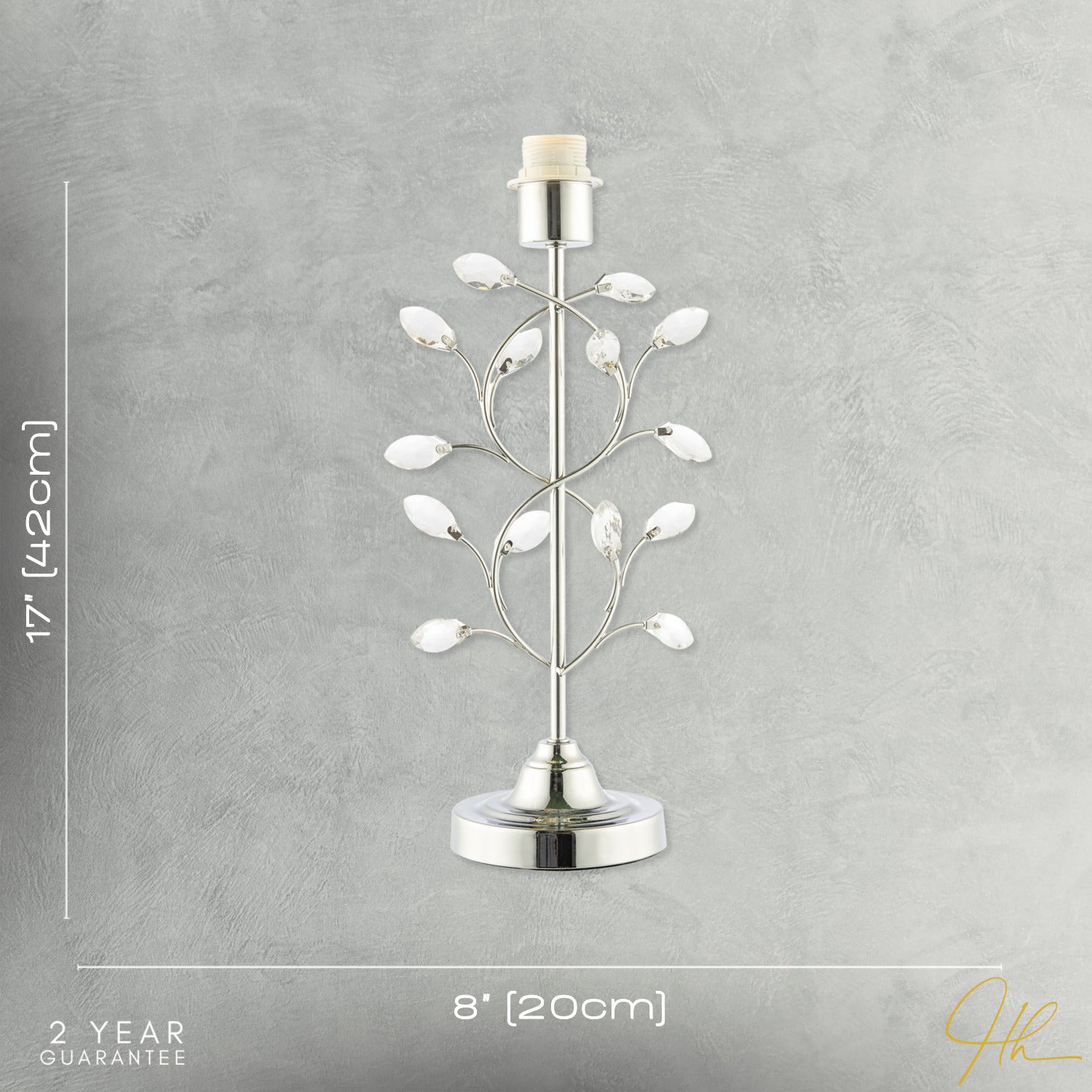 Modern Tree Branch Designed Table Lamp Base in Plated Polished Chrome Image 7