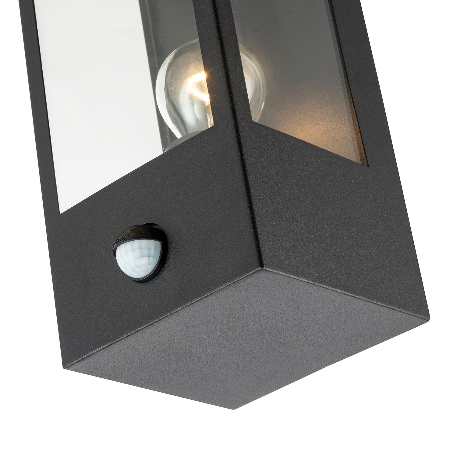 Modern Outdoor PIR Sensor Wall Light Fitting with Box Lantern Shape IP44 Rated Image 5