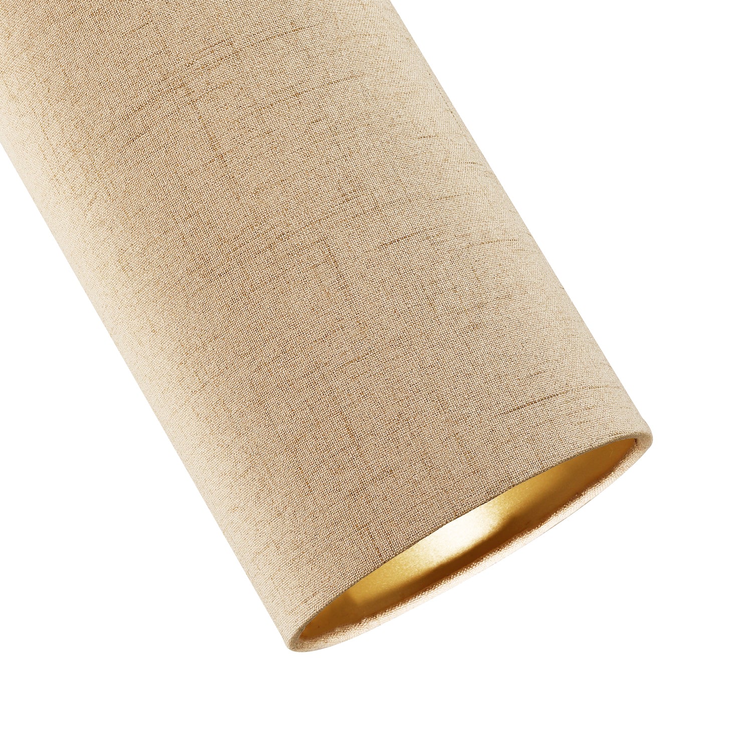 Modern and Stylish Stitched Effect Taupe Linen Fabric Cylindrical 25cm Lampshade Image 5