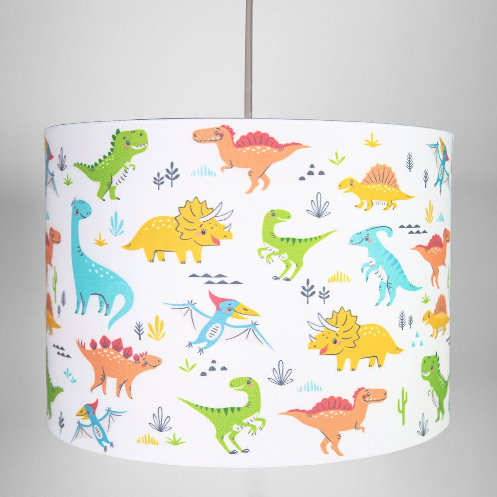 Modern and Colourful Dinosaurs Childrens Cotton Fabric Lamp Shade - 25cm Image 4