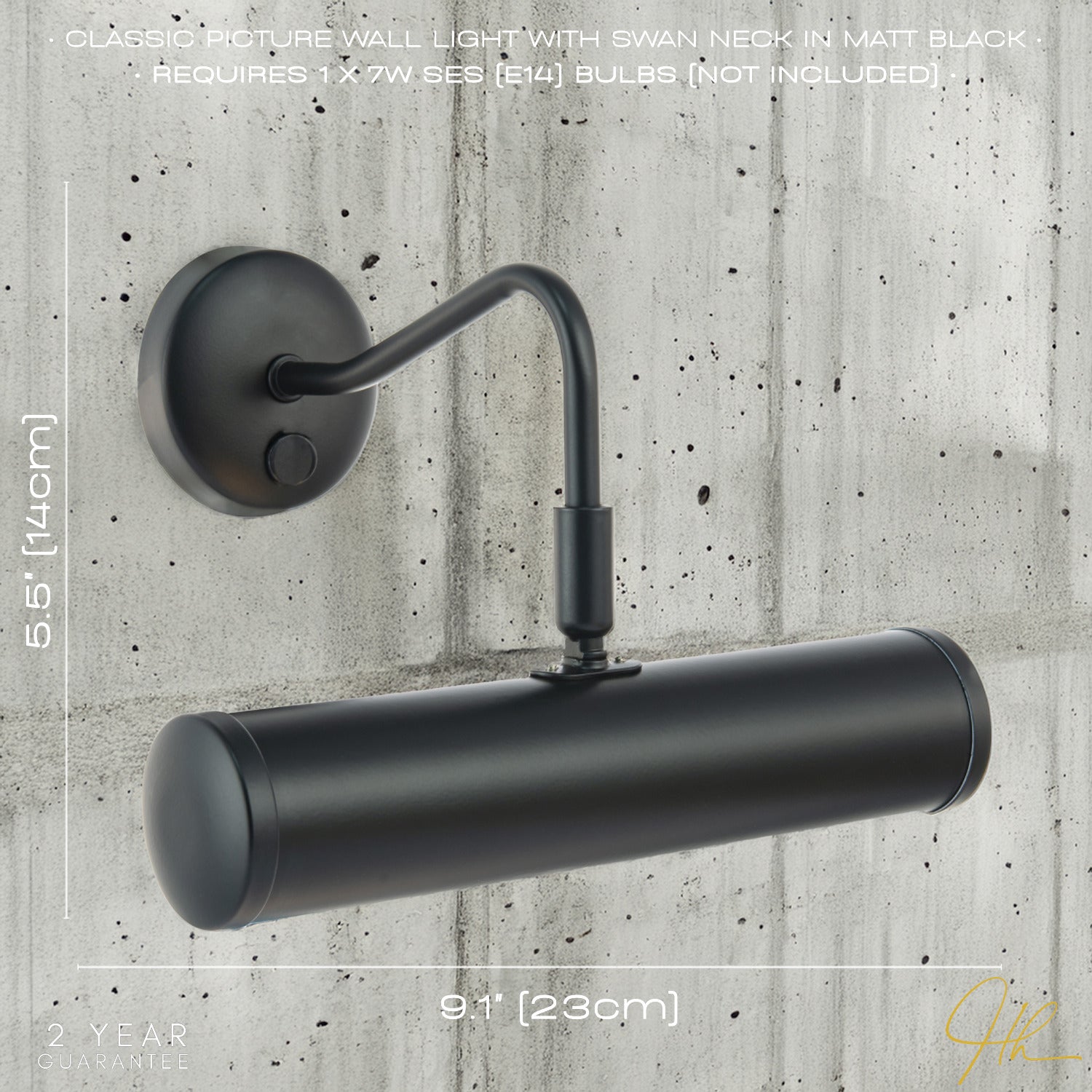 Classic Traditional Picture Wall Light Fitting in Matte Black with Switch Button Image 6