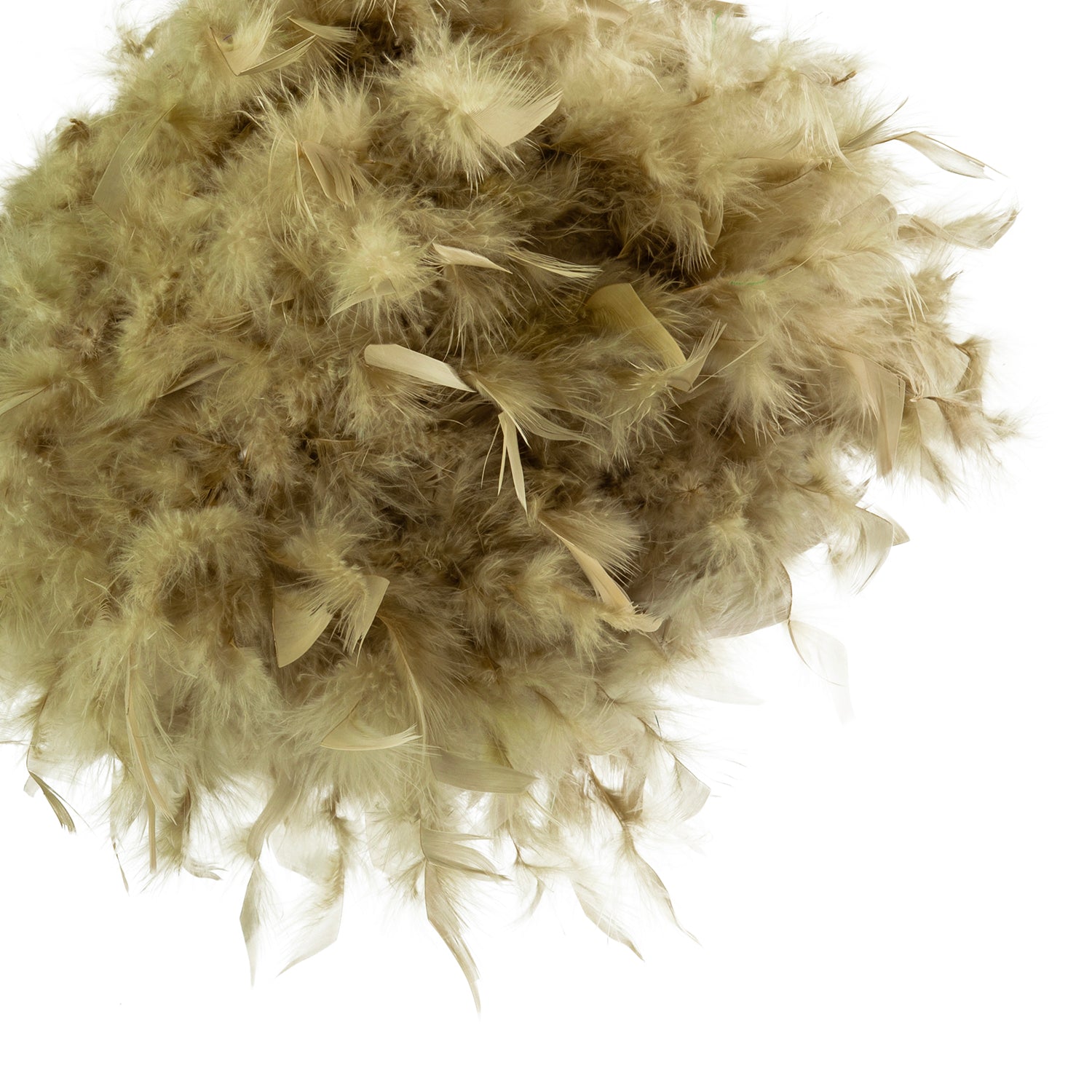 Eye-Catching and Modern Olive Green Feather Decorated Pendant Shade Image 5