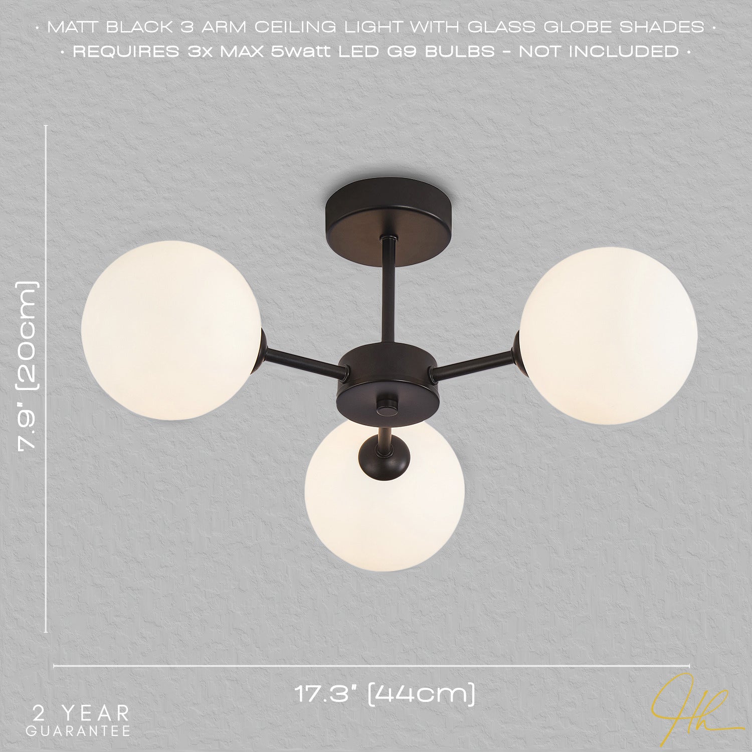 Contemporary Chic Matte Black Ceiling Light with Opal White Globe Glass Shades Image 6