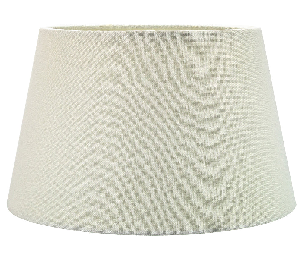 Traditional 14 Inch Cream Linen Fabric Drum Table/Pendant Lampshade 60w Maximum Image 1