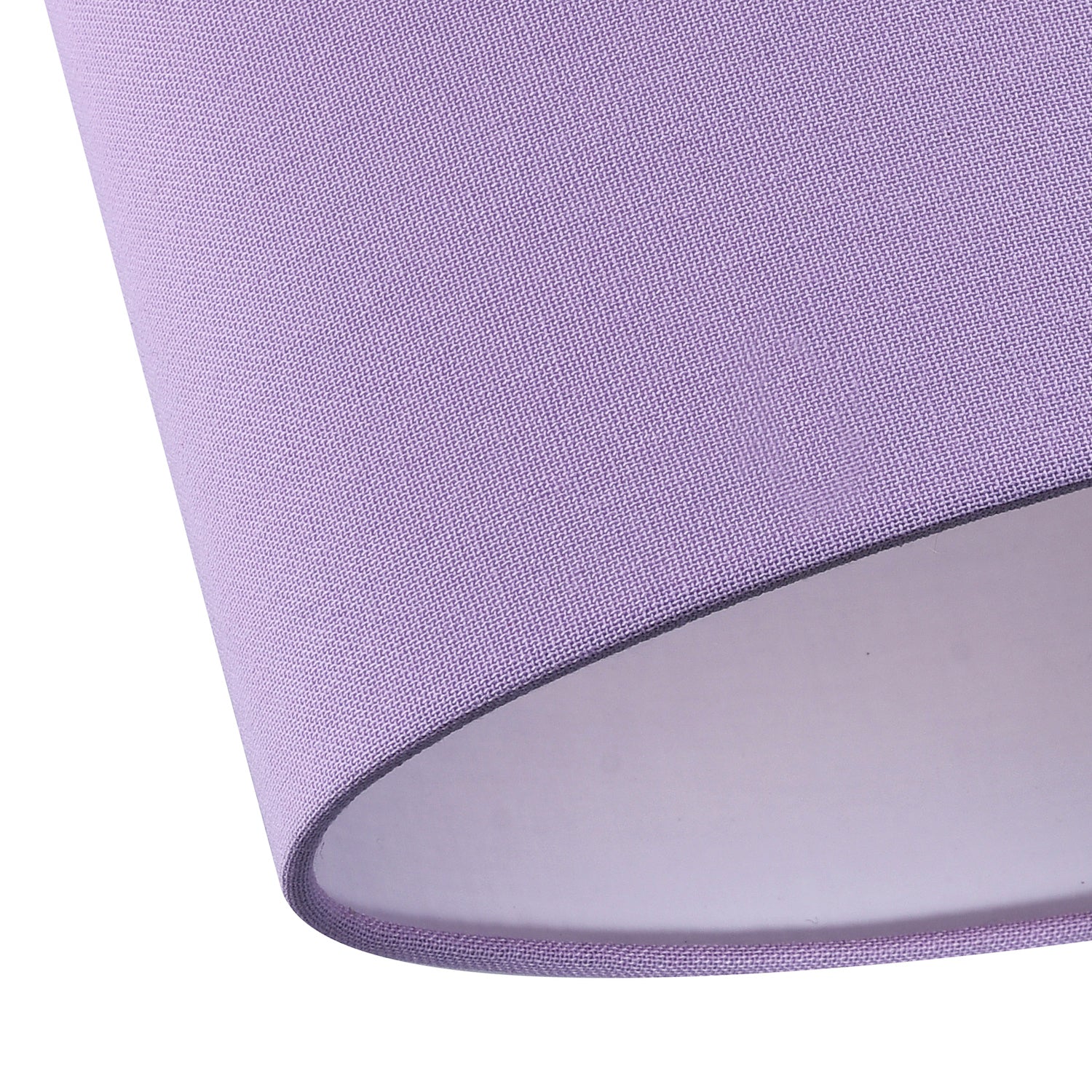 Contemporary and Stylish Soft Lilac Linen Fabric Oval Lamp Shade - 30cm Width Image 5