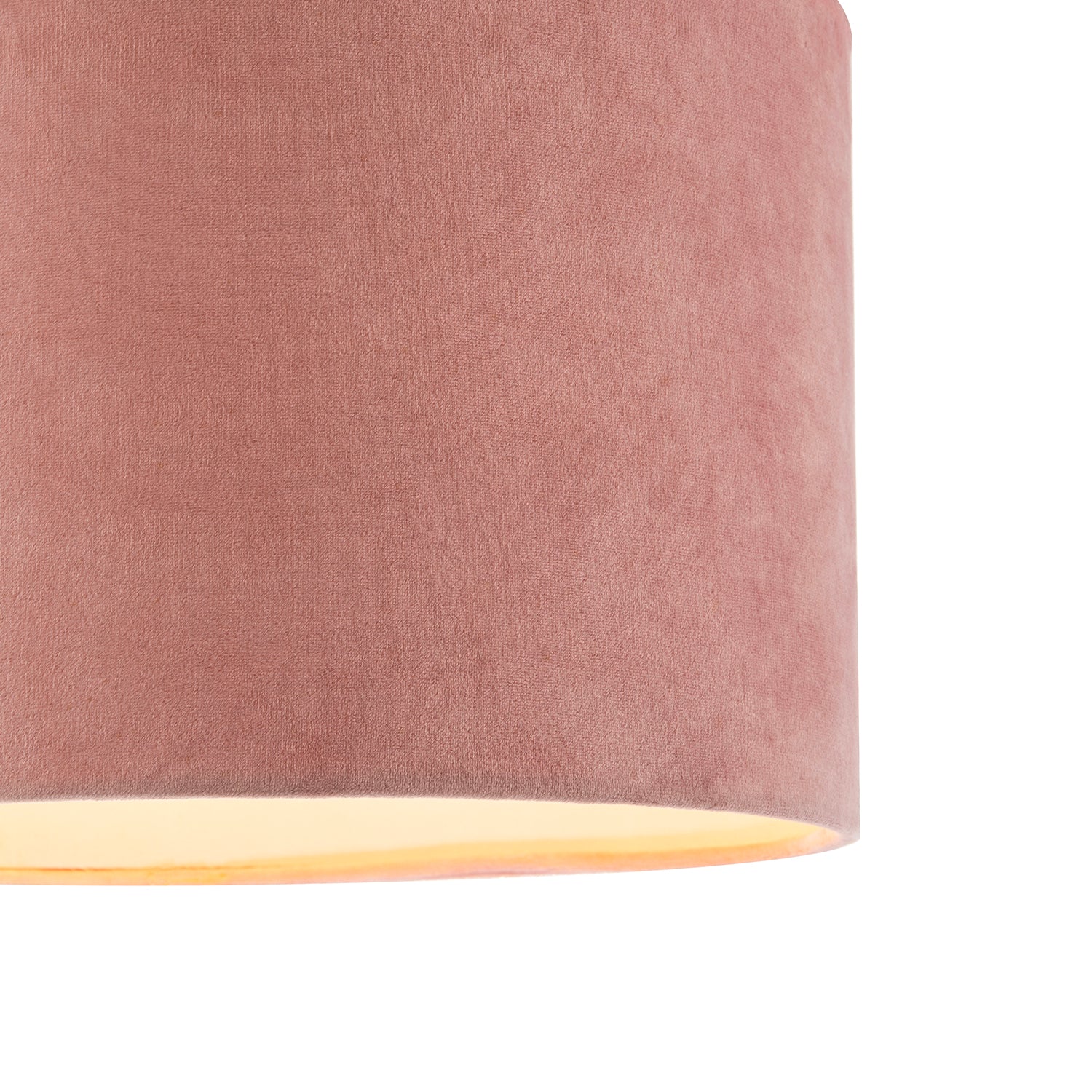 Soft Velvet Blush Pink Fabric Round Lamp Shade for Table or Pendant Image 4